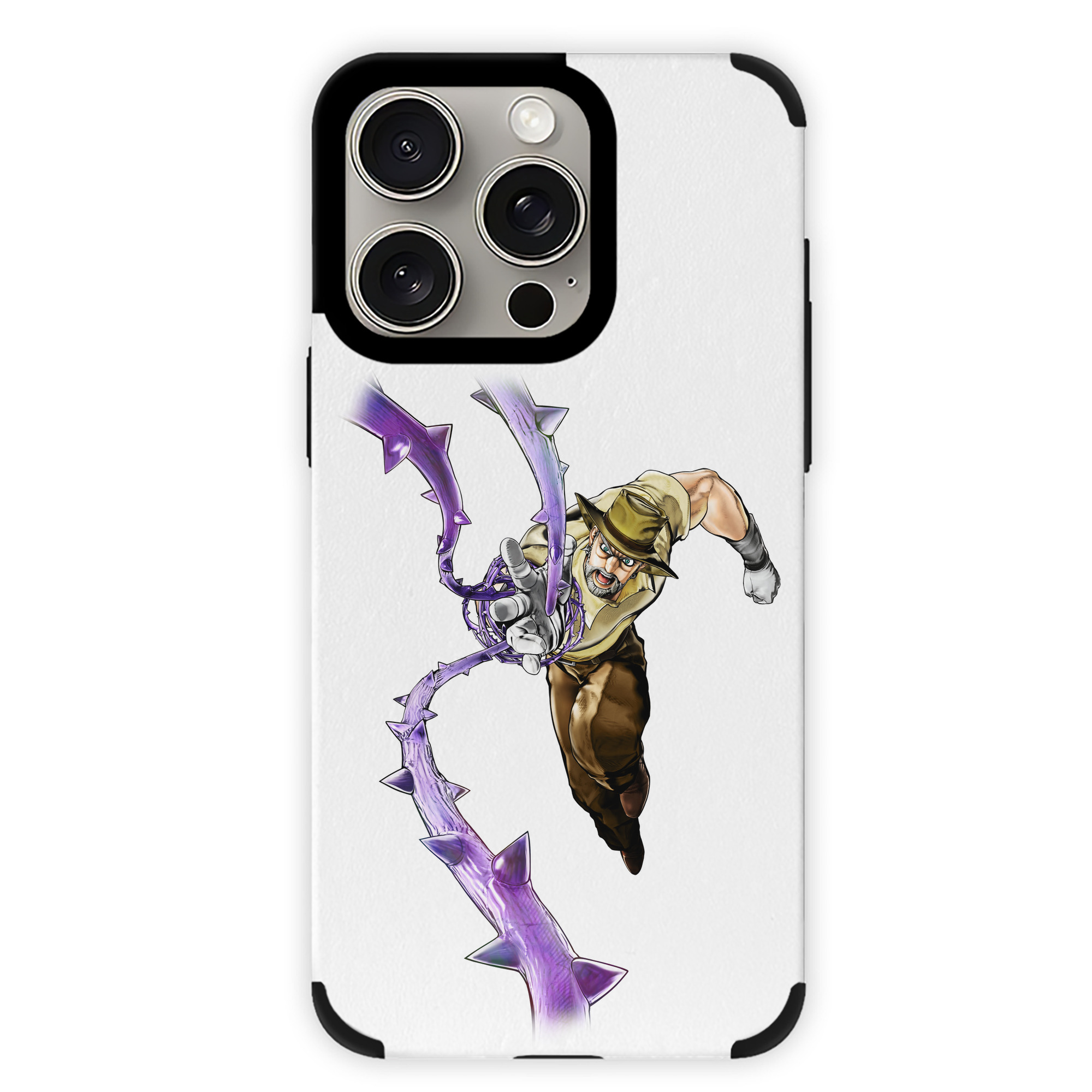 （画像用） ジョジョの奇妙な冒険 ジョセフ?ジョースター JoJo's Bizarre Adventure Joseph Joestar 【iPhone15ProMax対応】 PUレザー スマホケース 耐衝撃＆黄変防止