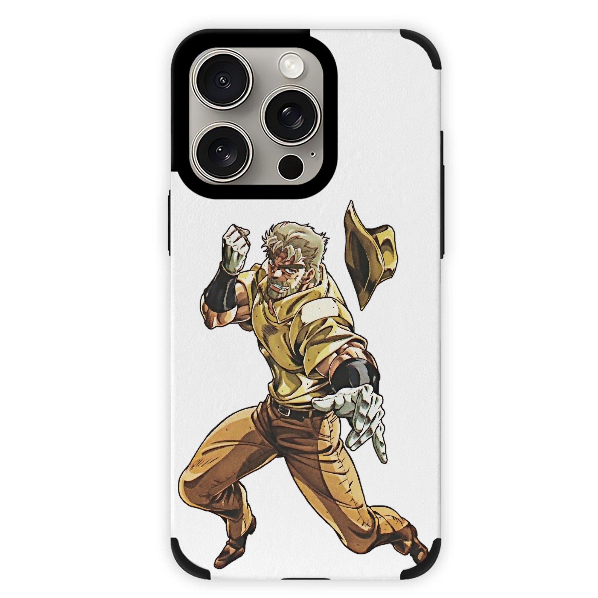 （画像用） ジョジョの奇妙な冒険 ジョセフ?ジョースター JoJo's Bizarre Adventure Joseph Joestar 【iPhone15ProMax対応】 PUレザー スマホケース 耐衝撃＆黄変防止
