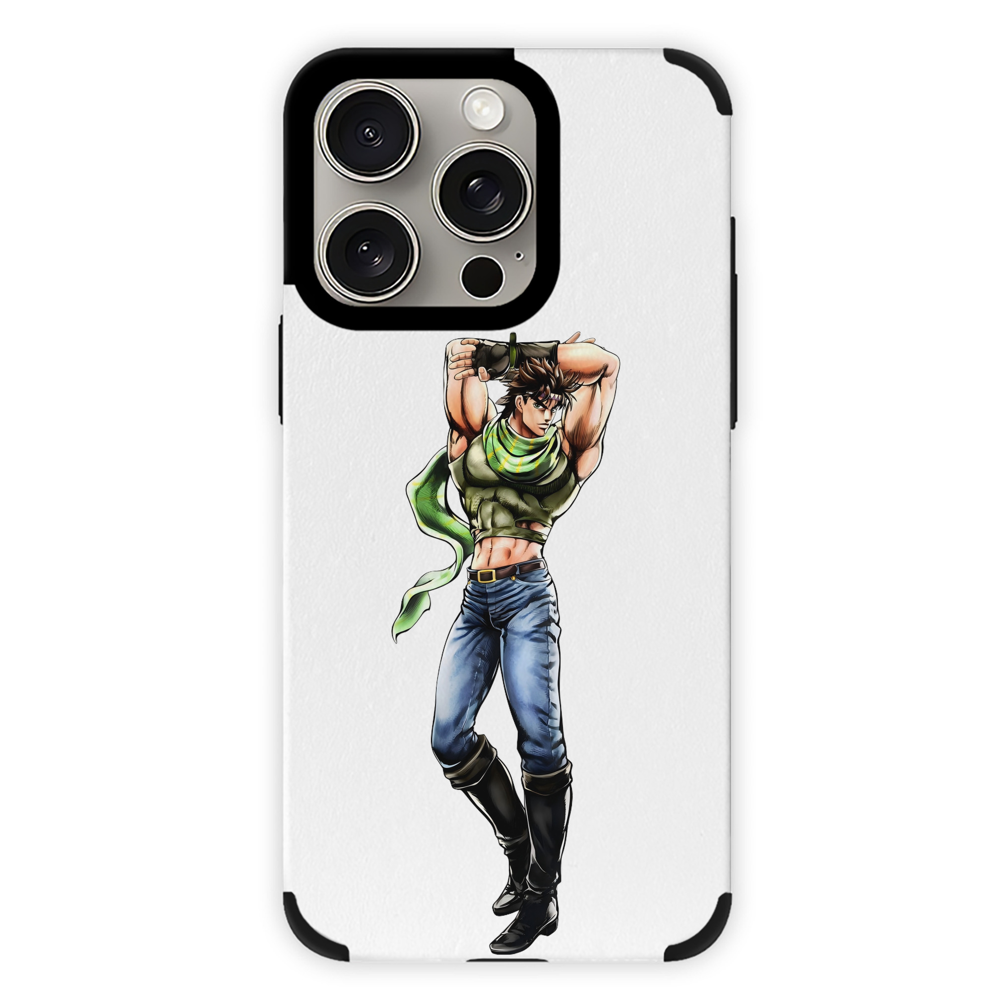 （画像用） ジョジョの奇妙な冒険 ジョセフ?ジョースター JoJo's Bizarre Adventure Joseph Joestar 【iPhone15ProMax対応】 PUレザー スマホケース 耐衝撃＆黄変防止