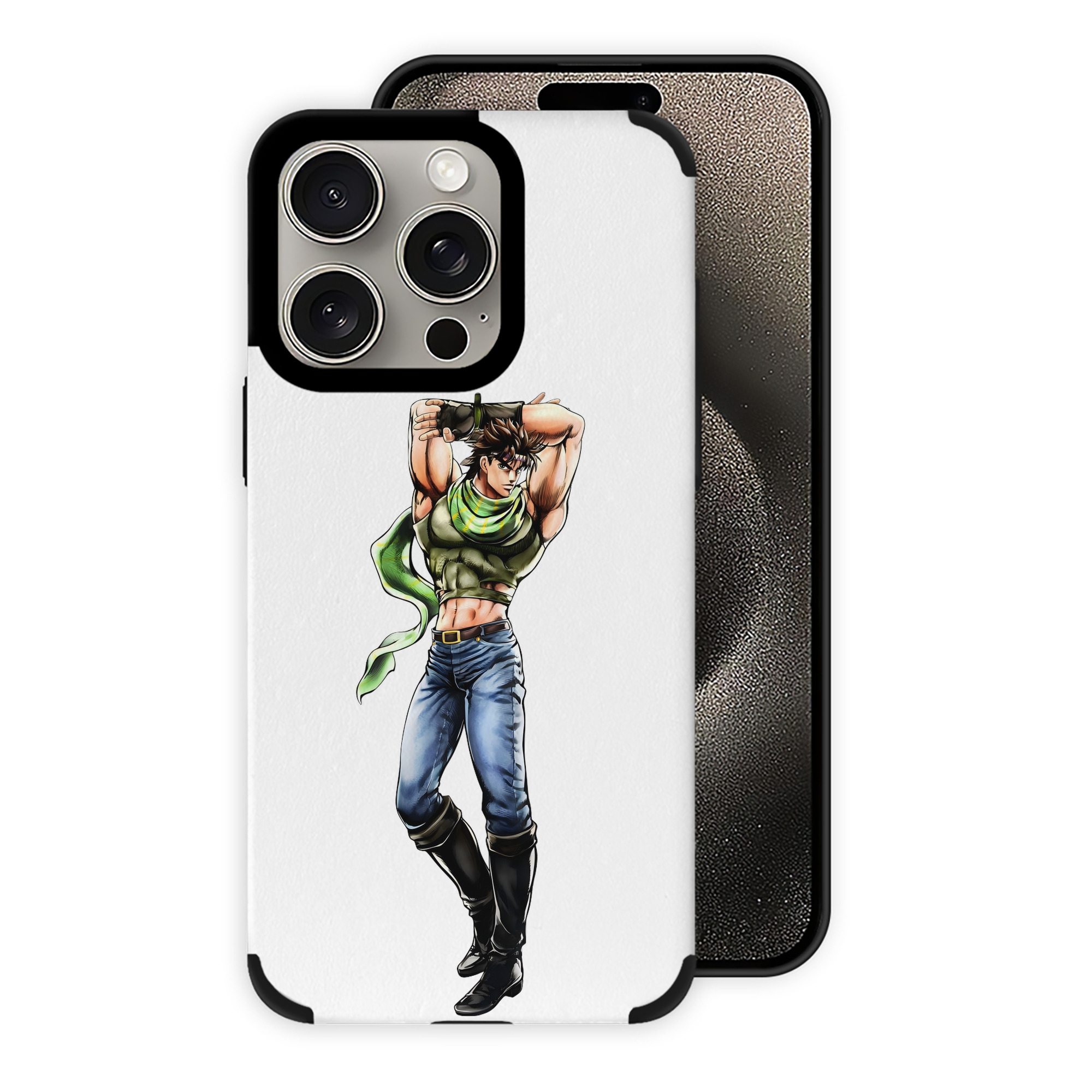（画像用） ジョジョの奇妙な冒険 ジョセフ?ジョースター JoJo's Bizarre Adventure Joseph Joestar 【iPhone15ProMax対応】 PUレザー スマホケース 耐衝撃＆黄変防止