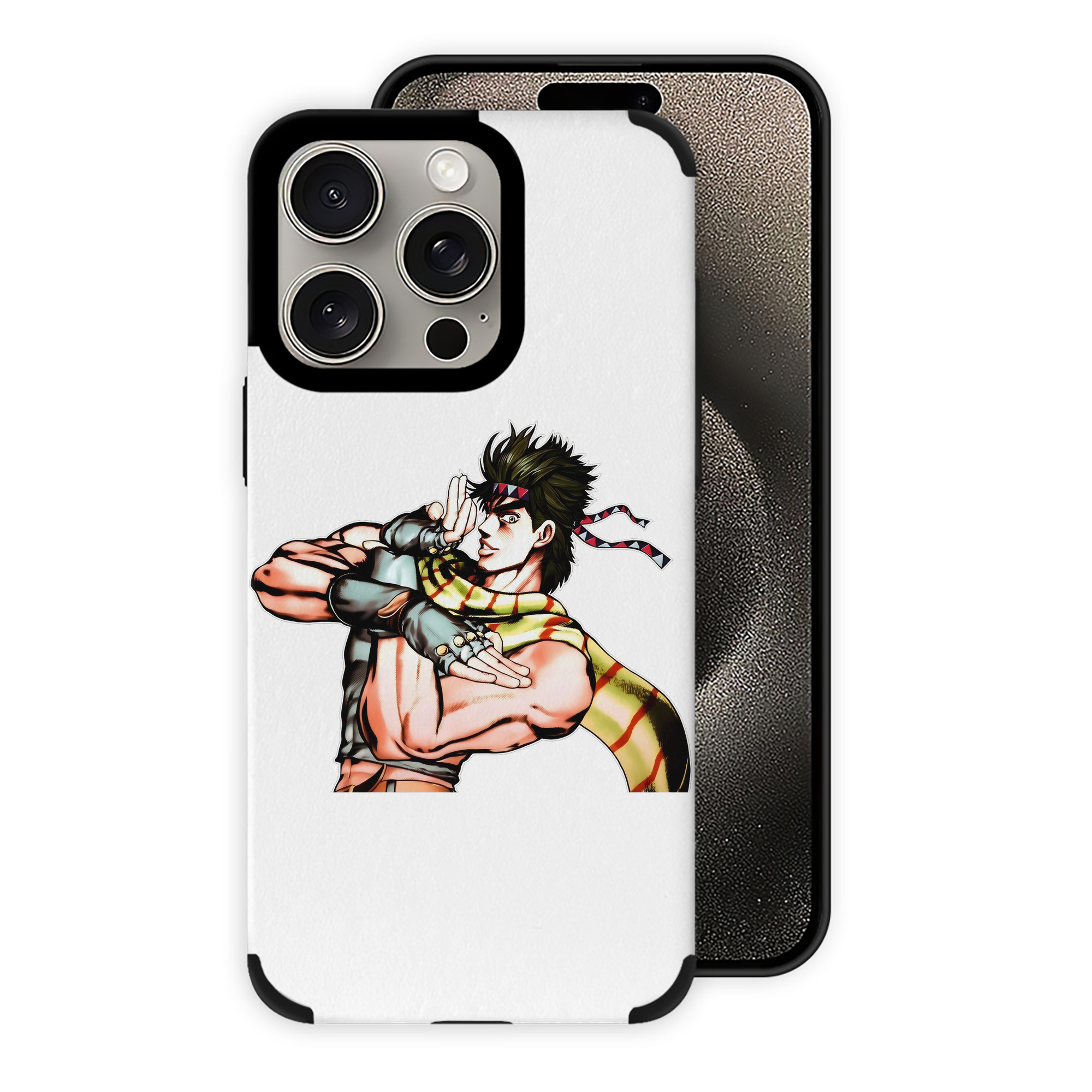 （画像用） ジョジョの奇妙な冒険 ジョセフ?ジョースター JoJo's Bizarre Adventure Joseph Joestar 【iPhone15ProMax対応】 PUレザー スマホケース 耐衝撃＆黄変防止
