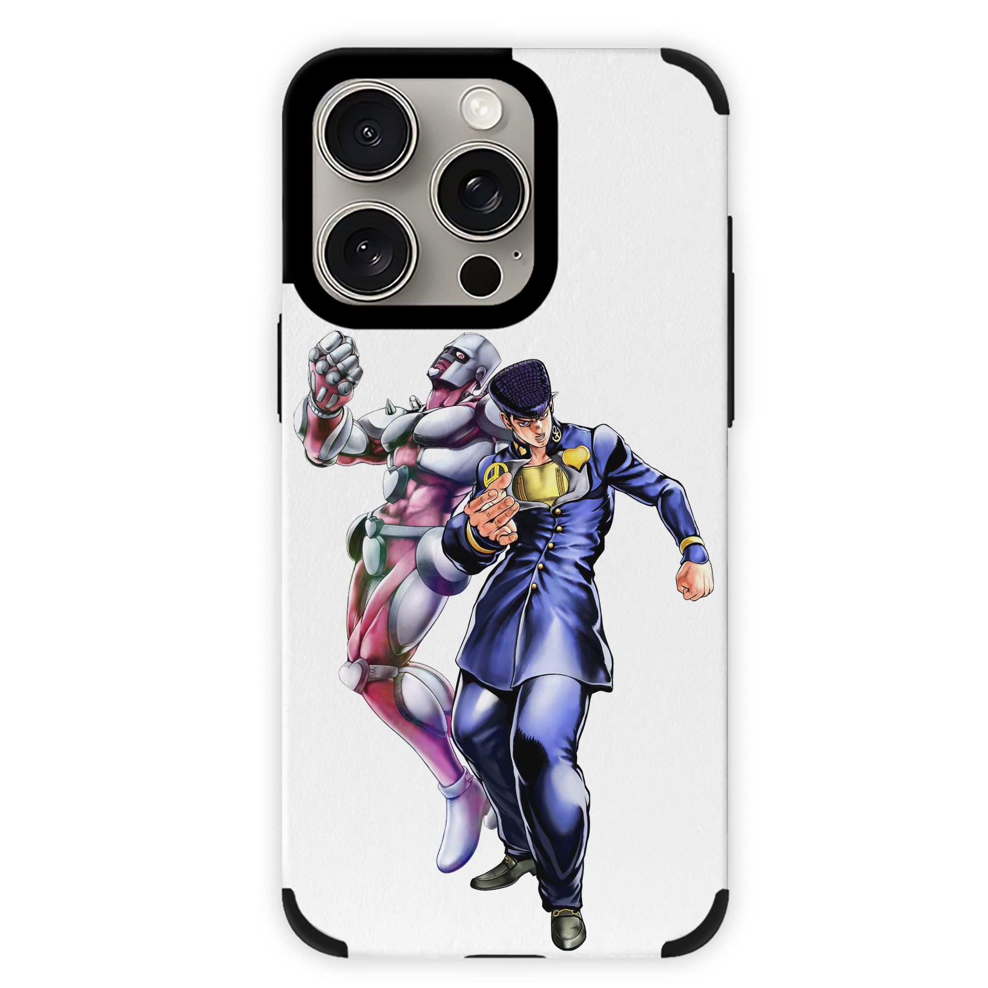 （画像用） ジョジョの奇妙な冒険 ひがしかた じょうすけ JoJo's Bizarre Adventure Higashikata Josuke 【iPhone15ProMax対応】 PUレザー スマホケース 耐衝撃＆黄変防止