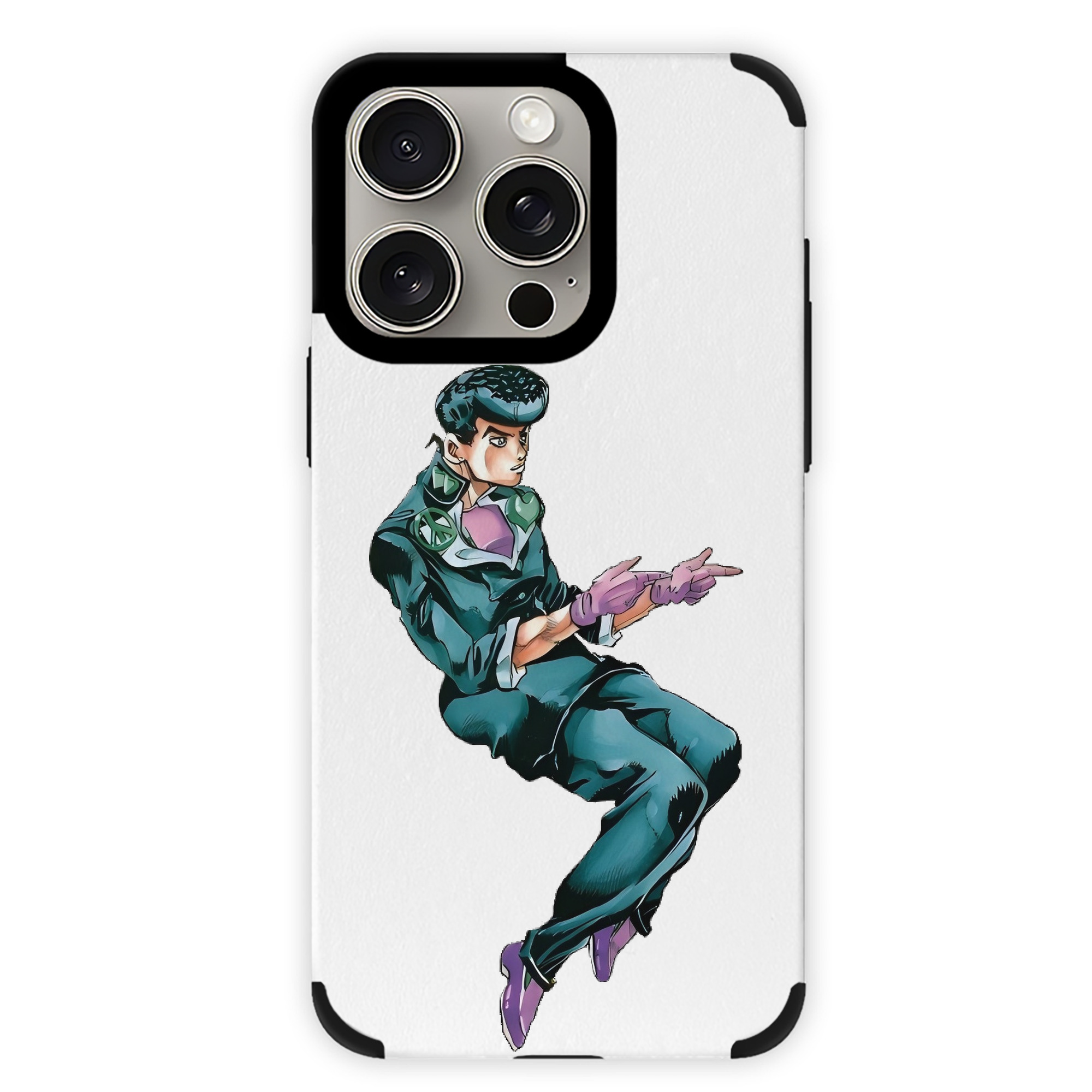 （画像用） ジョジョの奇妙な冒険 ひがしかた じょうすけ JoJo's Bizarre Adventure Higashikata Josuke 【iPhone15ProMax対応】 PUレザー スマホケース 耐衝撃＆黄変防止