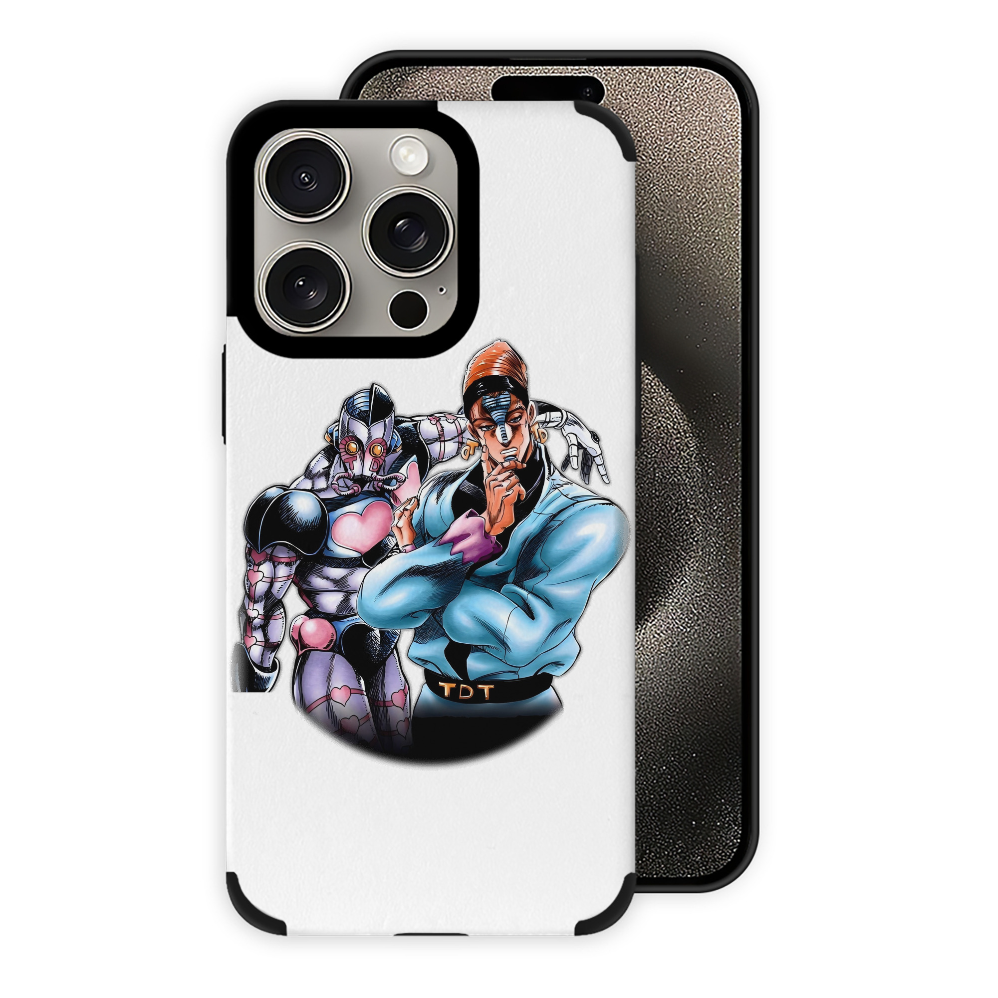 （画像用） ジョジョの奇妙な冒険 ひがしかた じょうすけ JoJo's Bizarre Adventure Higashikata Josuke 【iPhone15ProMax対応】 PUレザー スマホケース 耐衝撃＆黄変防止