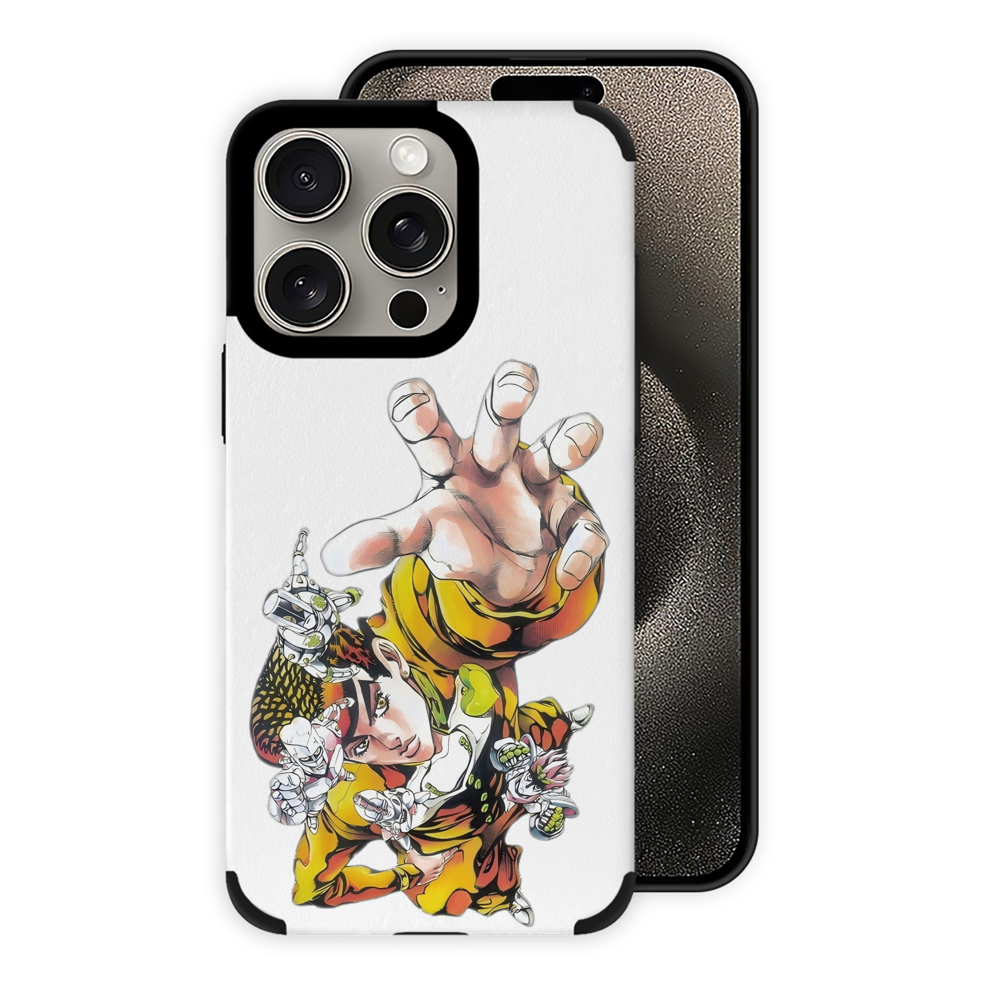 （画像用） ジョジョの奇妙な冒険 ひがしかた じょうすけ JoJo's Bizarre Adventure Higashikata Josuke 【iPhone15ProMax対応】 PUレザー スマホケース 耐衝撃＆黄変防止