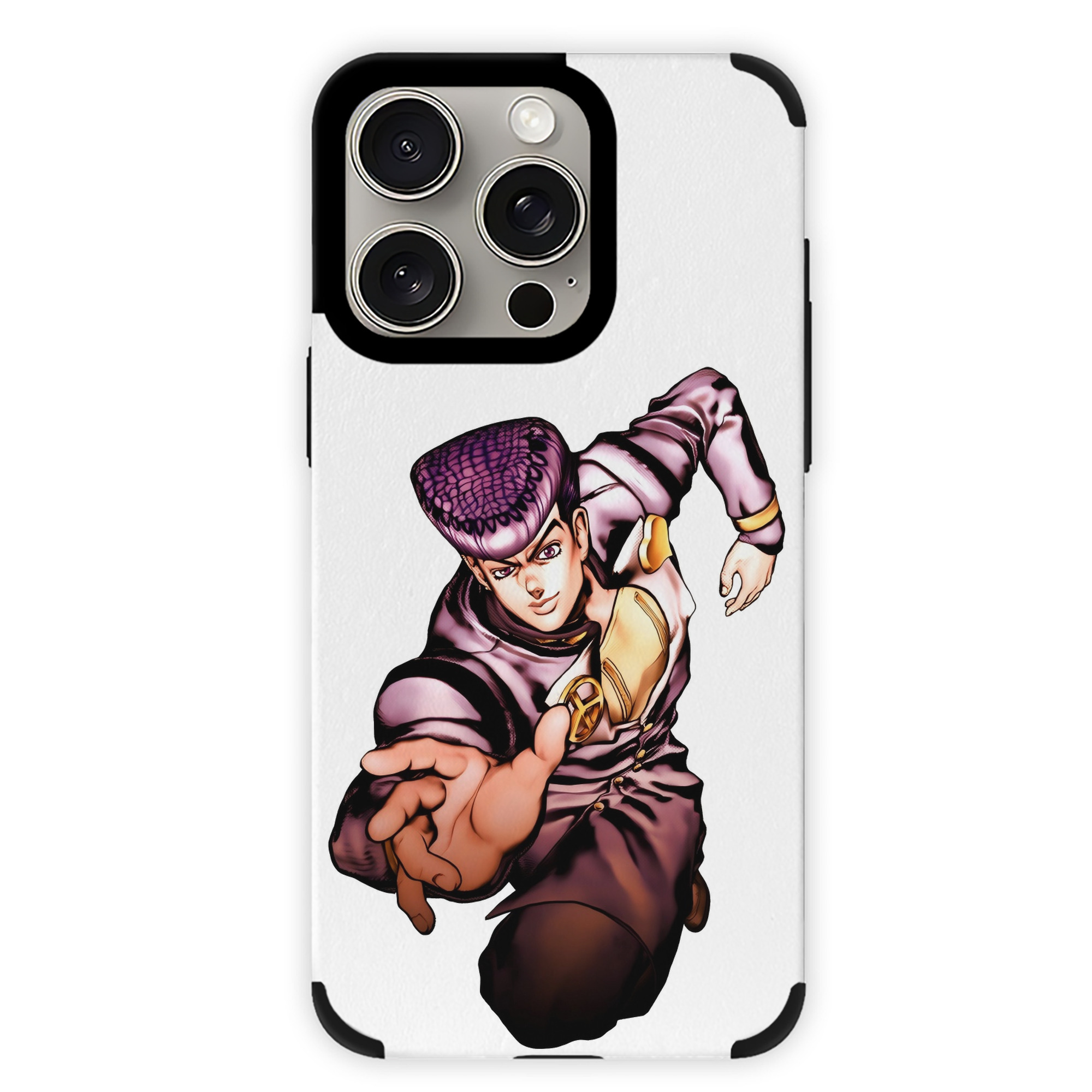 （画像用） ジョジョの奇妙な冒険 ひがしかた じょうすけ JoJo's Bizarre Adventure Higashikata Josuke 【iPhone15ProMax対応】 PUレザー スマホケース 耐衝撃＆黄変防止