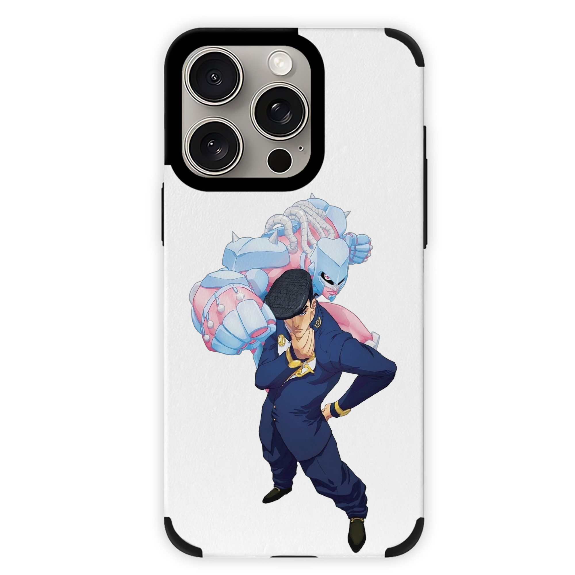 （画像用） ジョジョの奇妙な冒険 ひがしかた じょうすけ JoJo's Bizarre Adventure Higashikata Josuke 【iPhone15ProMax対応】 PUレザー スマホケース 耐衝撃＆黄変防止