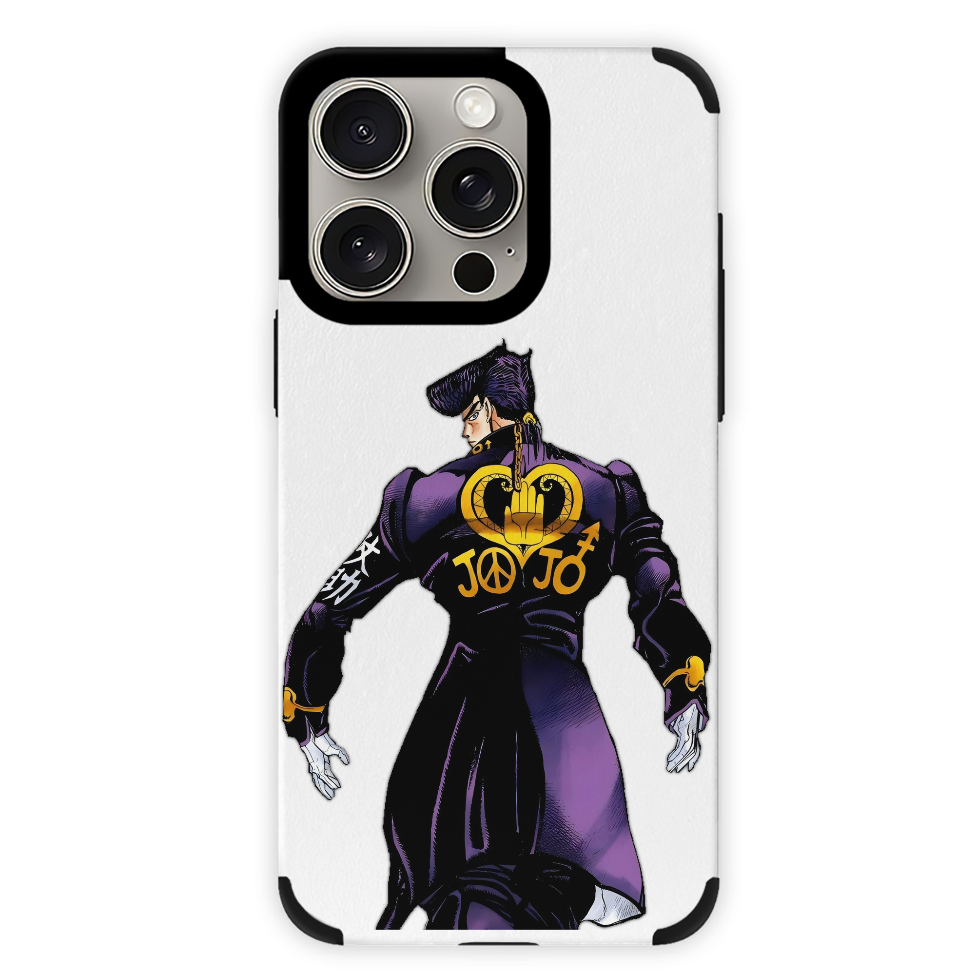 （画像用） ジョジョの奇妙な冒険 ひがしかた じょうすけ JoJo's Bizarre Adventure Higashikata Josuke 【iPhone15ProMax対応】 PUレザー スマホケース 耐衝撃＆黄変防止