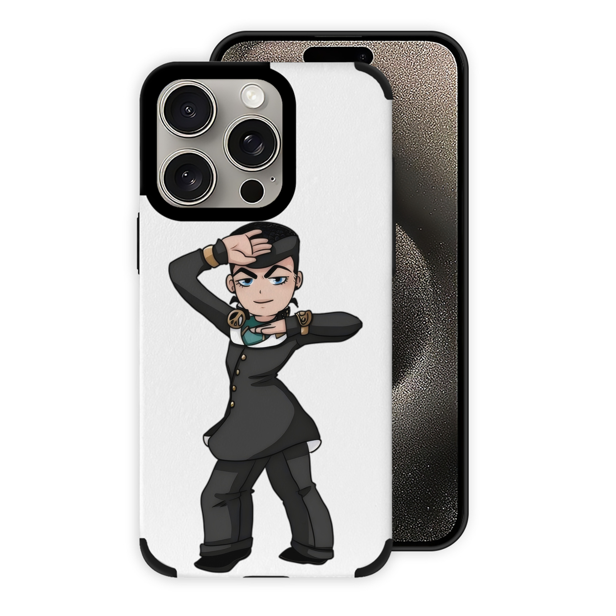 （画像用） ジョジョの奇妙な冒険 ひがしかた じょうすけ JoJo's Bizarre Adventure Higashikata Josuke 【iPhone15ProMax対応】 PUレザー スマホケース 耐衝撃＆黄変防止