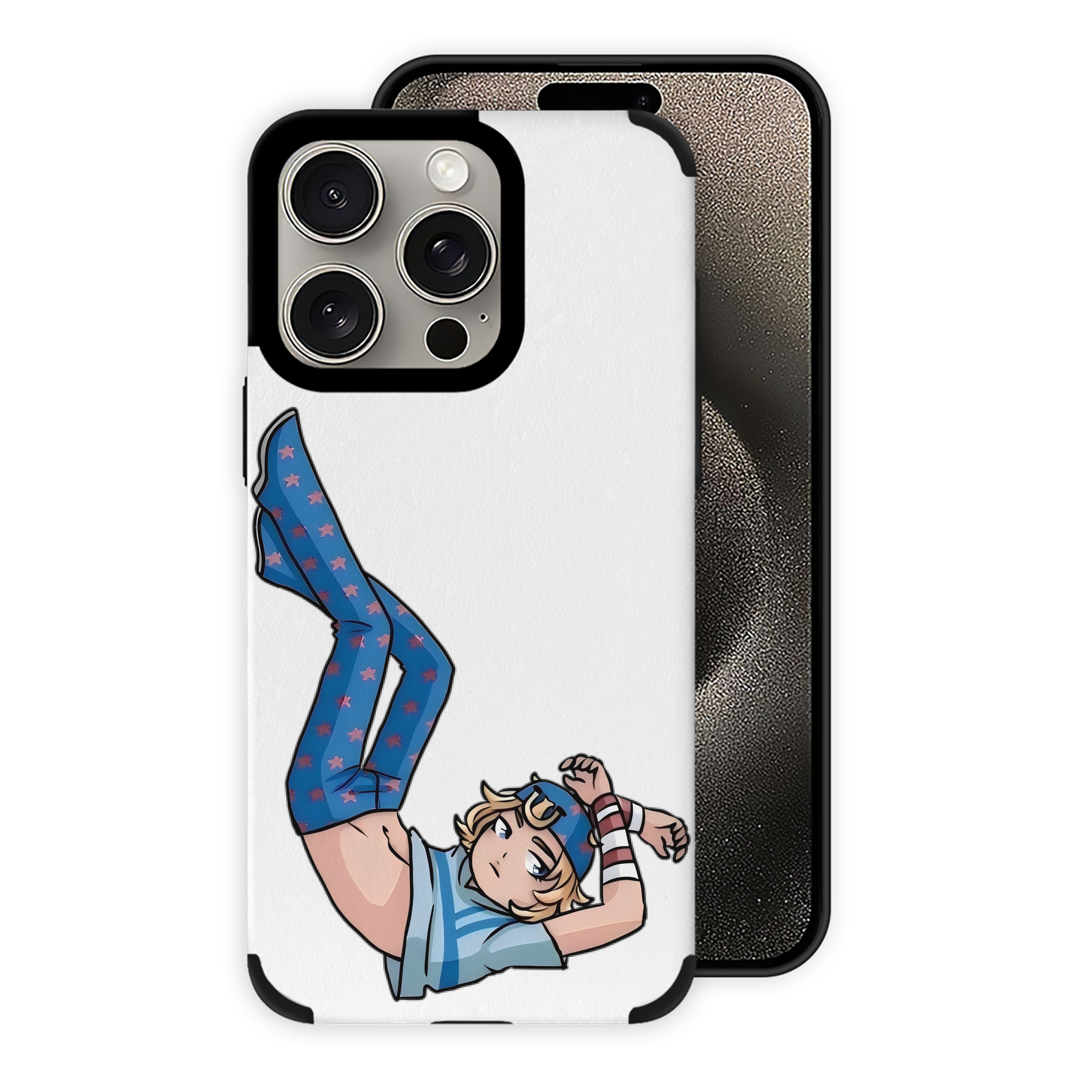 （画像用） ジョジョの奇妙な冒険 グイード?ミスタ JoJo's Bizarre Adventure Guido Mista 【iPhone15ProMax対応】 PUレザー スマホケース 耐衝撃＆黄変防止