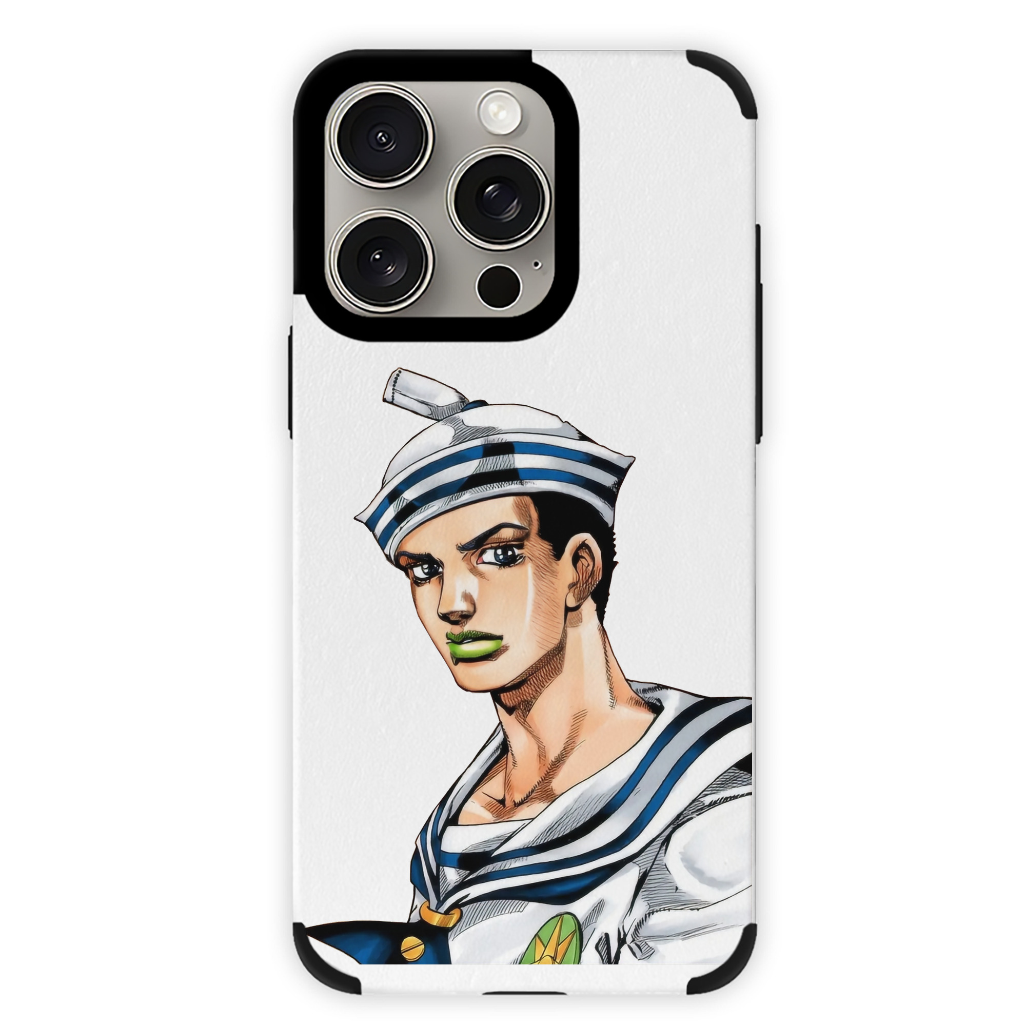 （画像用） ジョジョの奇妙な冒険 東方定助 JoJo's Bizarre Adventure Higashikata Josuke 【iPhone15ProMax対応】 PUレザー スマホケース 耐衝撃＆黄変防止