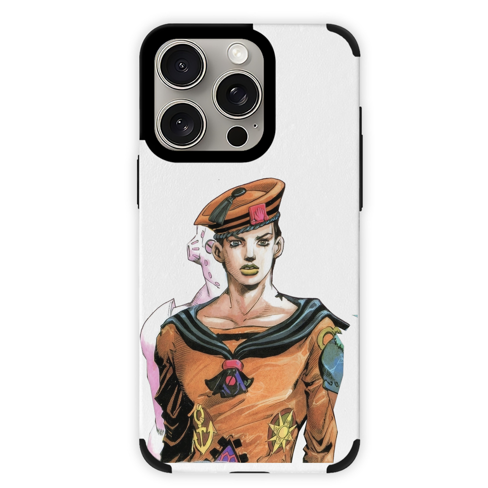 （画像用） ジョジョの奇妙な冒険 東方定助 JoJo's Bizarre Adventure Higashikata Josuke 【iPhone15ProMax対応】 PUレザー スマホケース 耐衝撃＆黄変防止