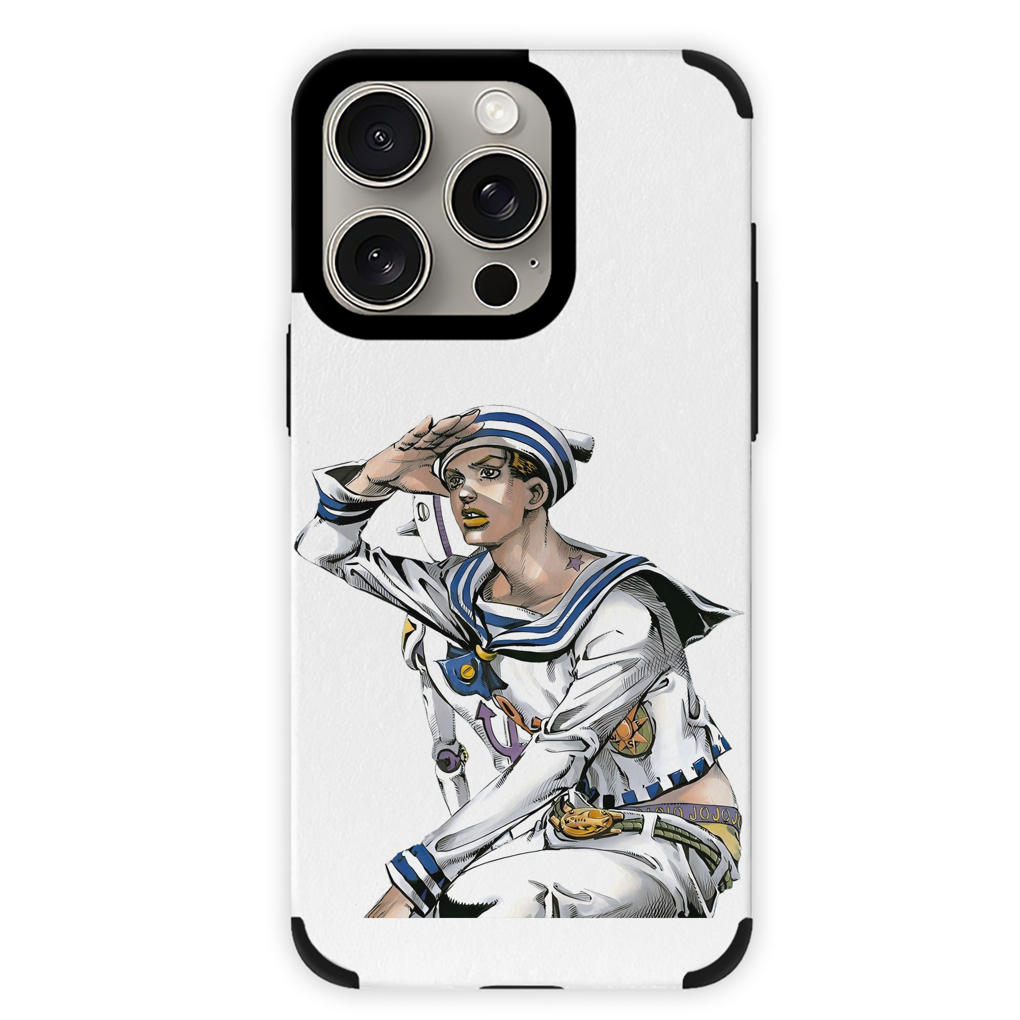 （画像用） ジョジョの奇妙な冒険 東方定助 JoJo's Bizarre Adventure Higashikata Josuke 【iPhone15ProMax対応】 PUレザー スマホケース 耐衝撃＆黄変防止
