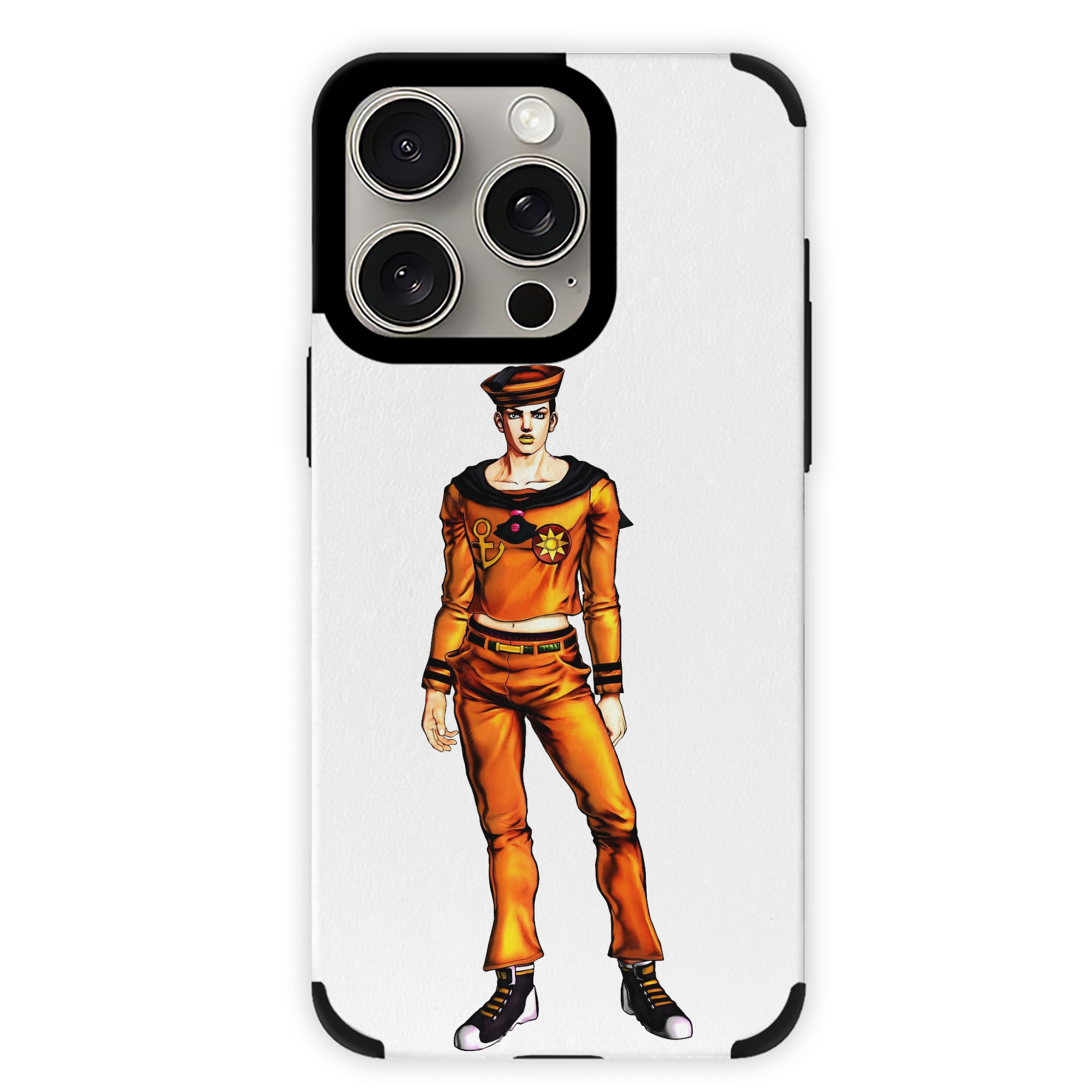 （画像用） ジョジョの奇妙な冒険 東方定助 JoJo's Bizarre Adventure Higashikata Josuke 【iPhone15ProMax対応】 PUレザー スマホケース 耐衝撃＆黄変防止