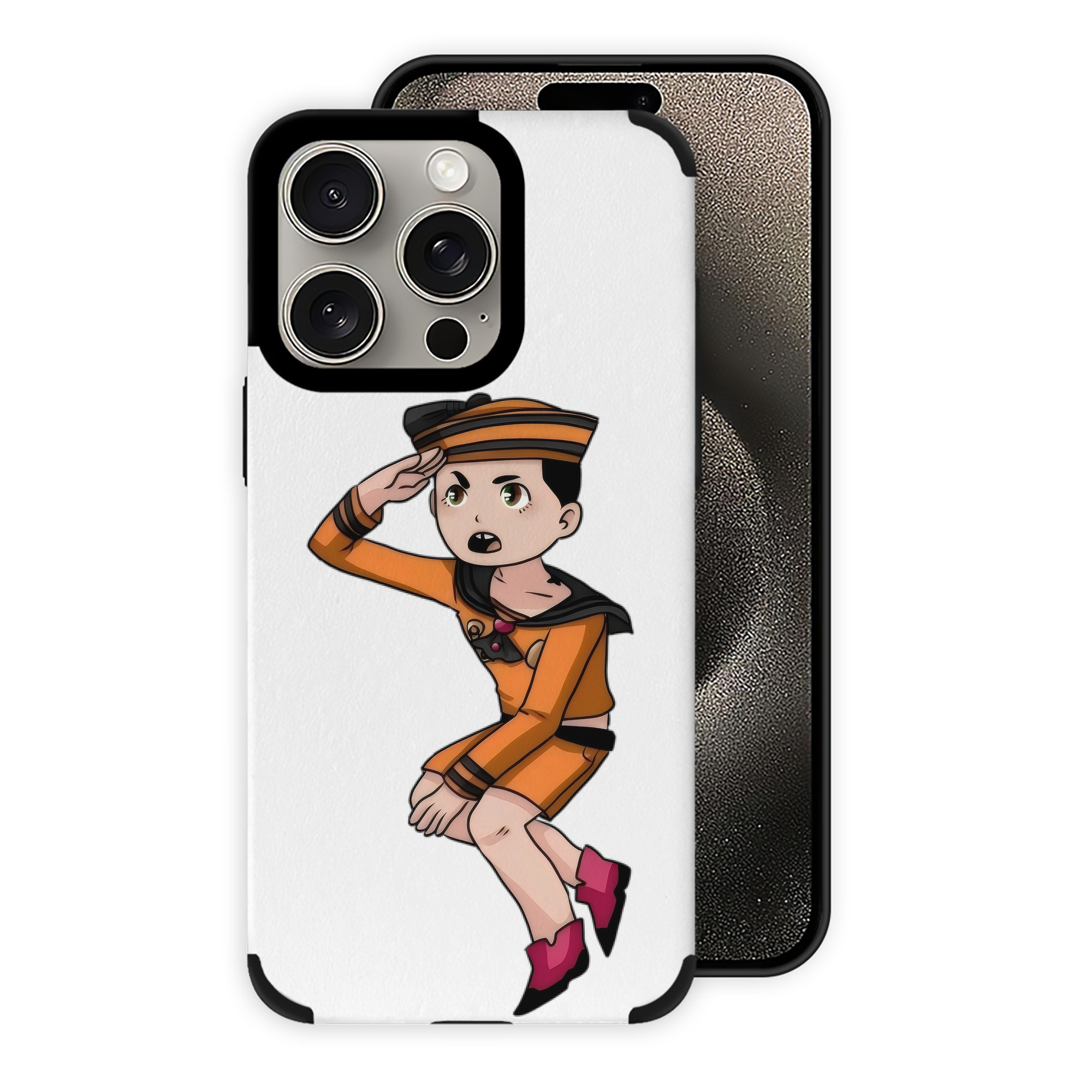 （画像用） ジョジョの奇妙な冒険 東方定助 JoJo's Bizarre Adventure Higashikata Josuke 【iPhone15ProMax対応】 PUレザー スマホケース 耐衝撃＆黄変防止