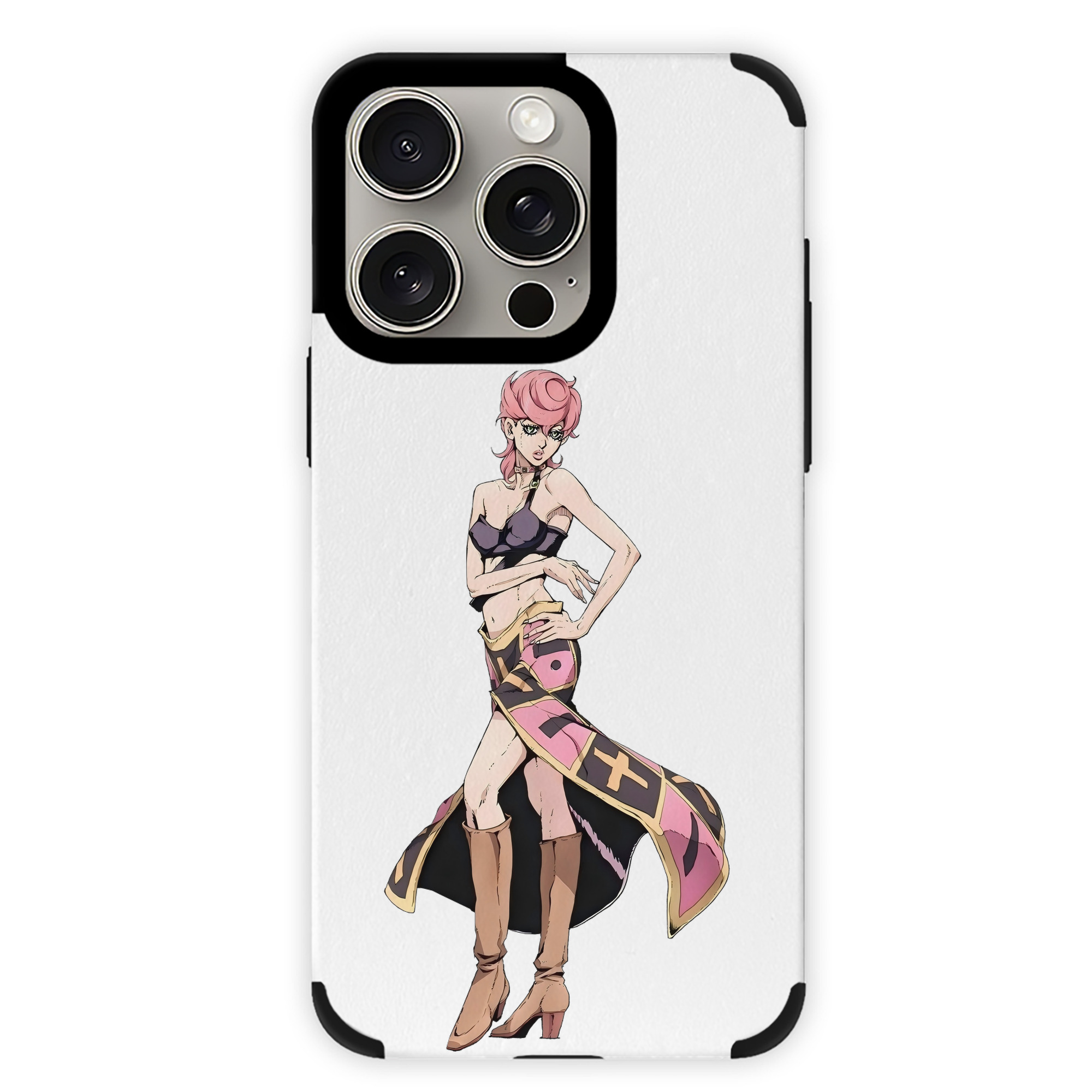 （画像用） ジョジョの奇妙な冒険 トリッシュ?ウナ JoJo's Bizarre Adventure Trish Una 【iPhone15ProMax対応】 PUレザー スマホケース 耐衝撃＆黄変防止