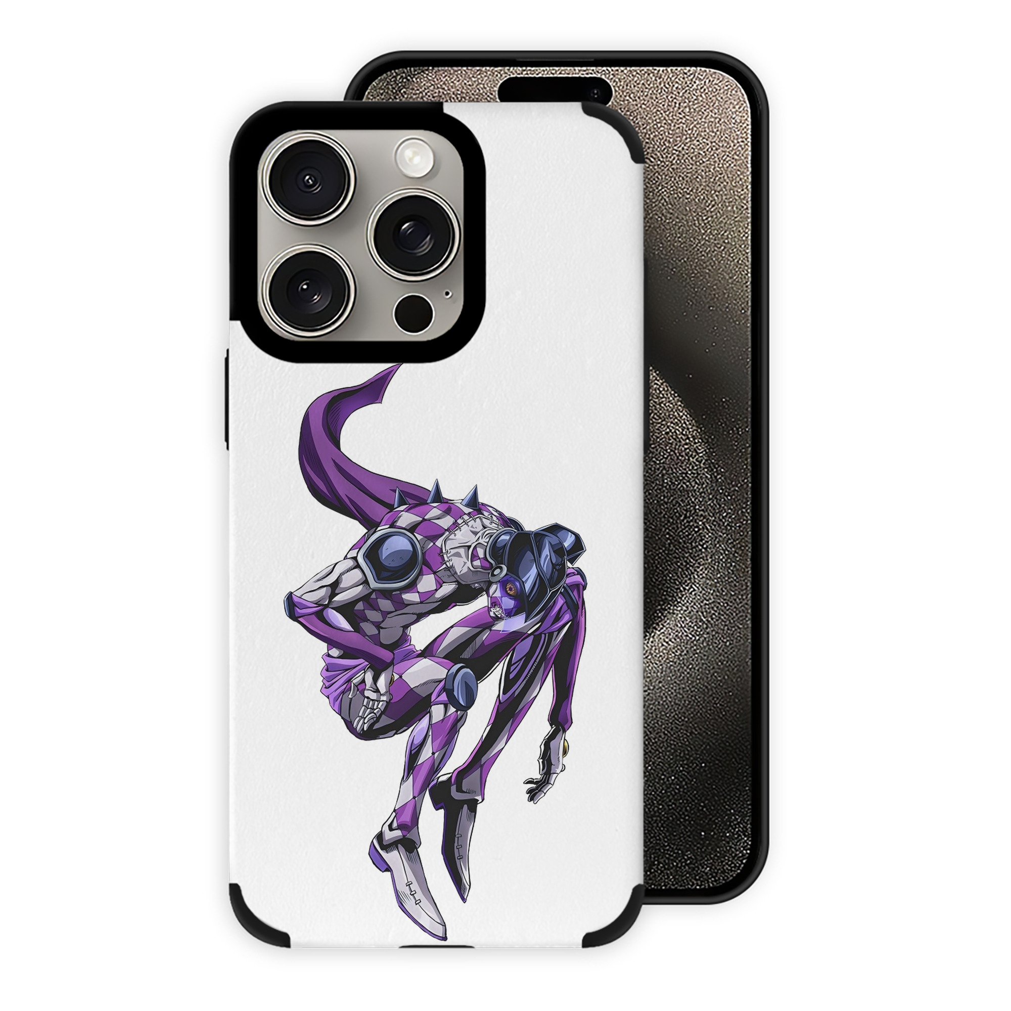 （画像用） ジョジョの奇妙な冒険 パンナコッタ?フー JoJo's Bizarre Adventure Pannacotta Fugo 【iPhone15ProMax対応】 PUレザー スマホケース 耐衝撃＆黄変防止
