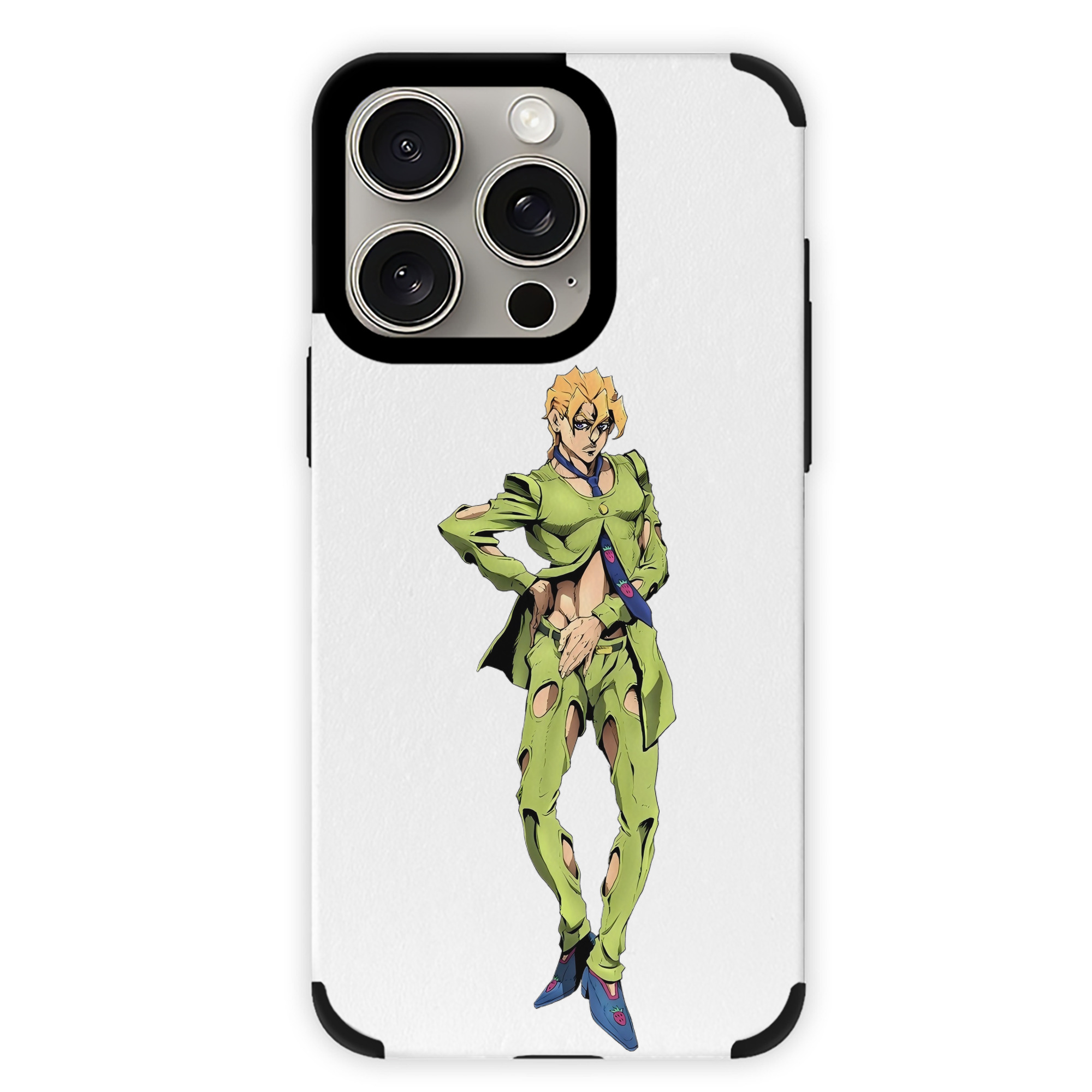 （画像用） ジョジョの奇妙な冒険 パンナコッタ?フー JoJo's Bizarre Adventure Pannacotta Fugo 【iPhone15ProMax対応】 PUレザー スマホケース 耐衝撃＆黄変防止