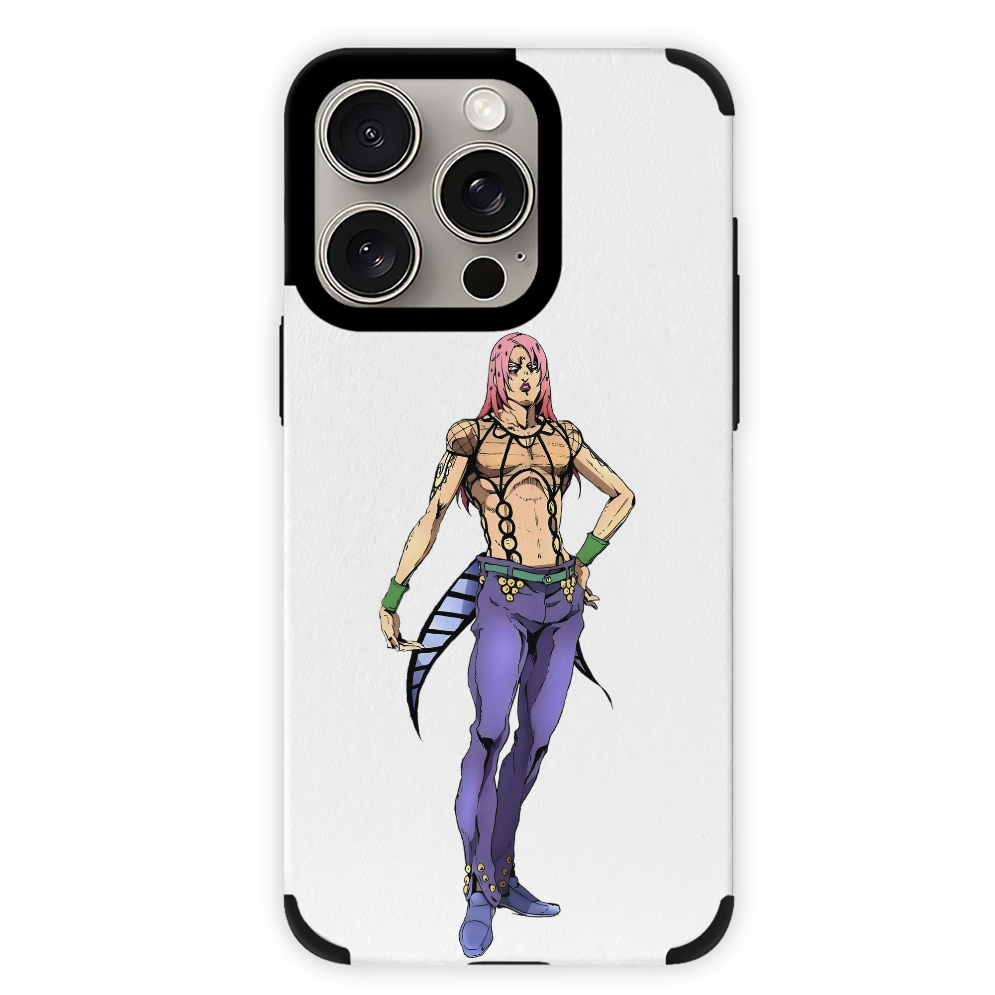 （画像用） ジョジョの奇妙な冒険 ビネガー?ドッピオ JoJo's Bizarre Adventure Vinegar Doppio 【iPhone15ProMax対応】 PUレザー スマホケース 耐衝撃＆黄変防止