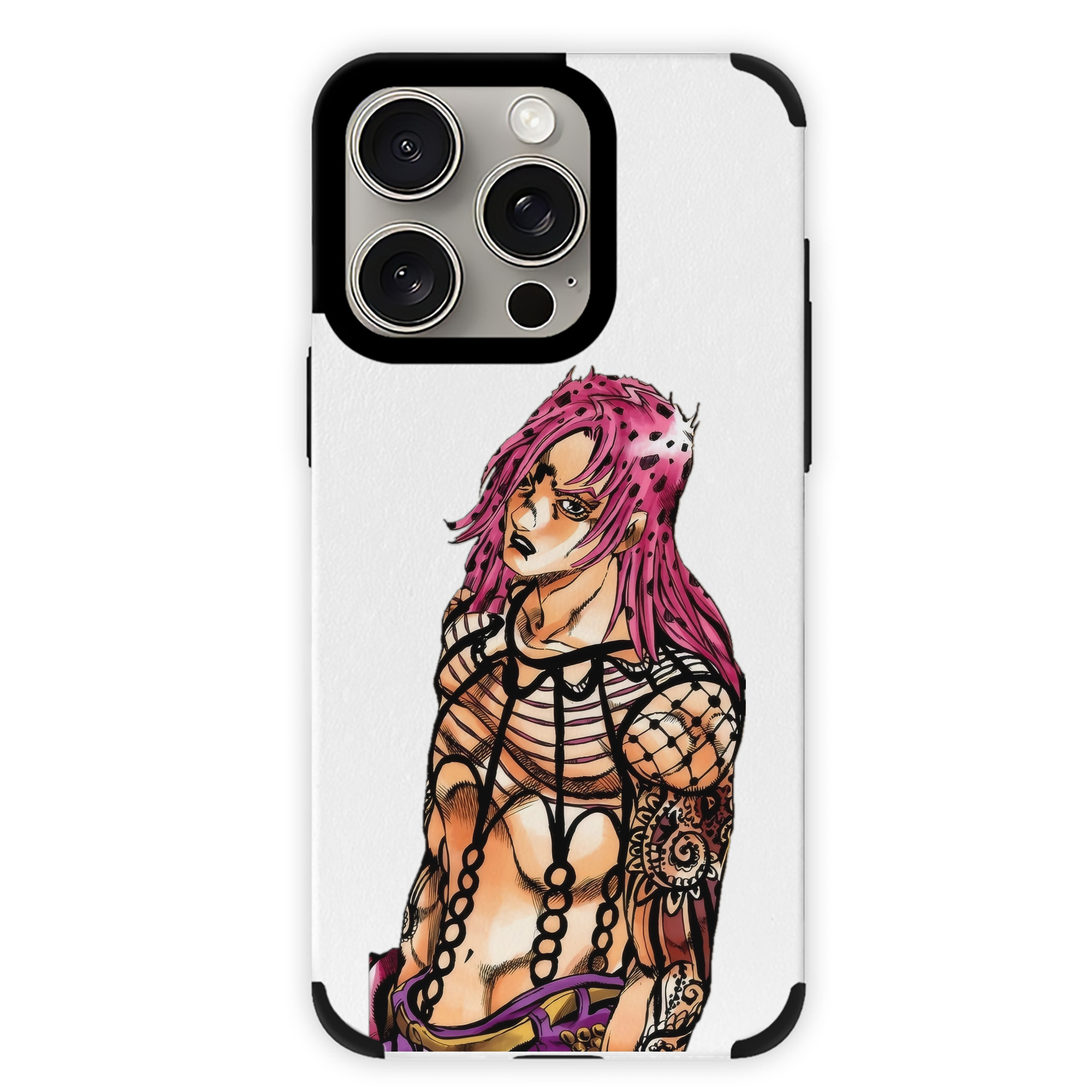 （画像用） ジョジョの奇妙な冒険 ビネガー?ドッピオ JoJo's Bizarre Adventure Vinegar Doppio 【iPhone15ProMax対応】 PUレザー スマホケース 耐衝撃＆黄変防止