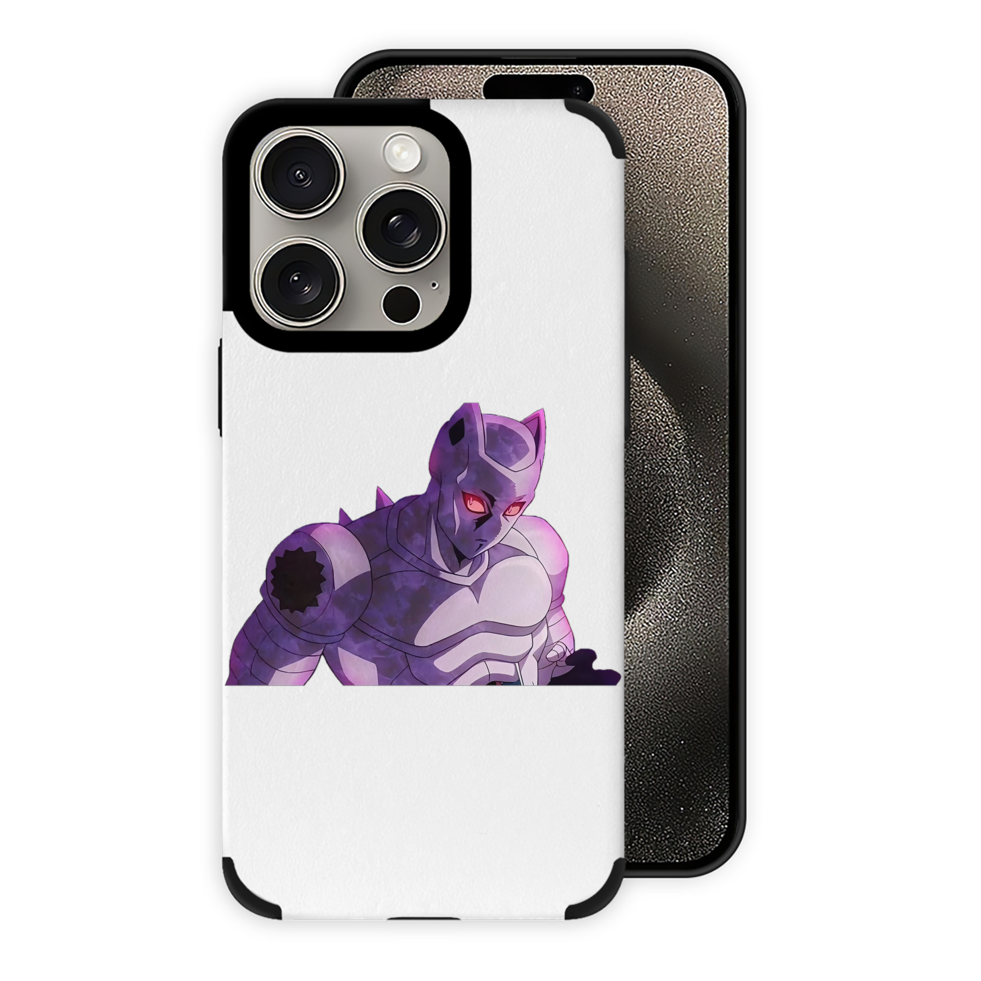 （画像用） ジョジョの奇妙な冒険 きら よしかげ JoJo's Bizarre Adventure Kira Yoshikage 【iPhone15ProMax対応】 PUレザー スマホケース 耐衝撃＆黄変防止