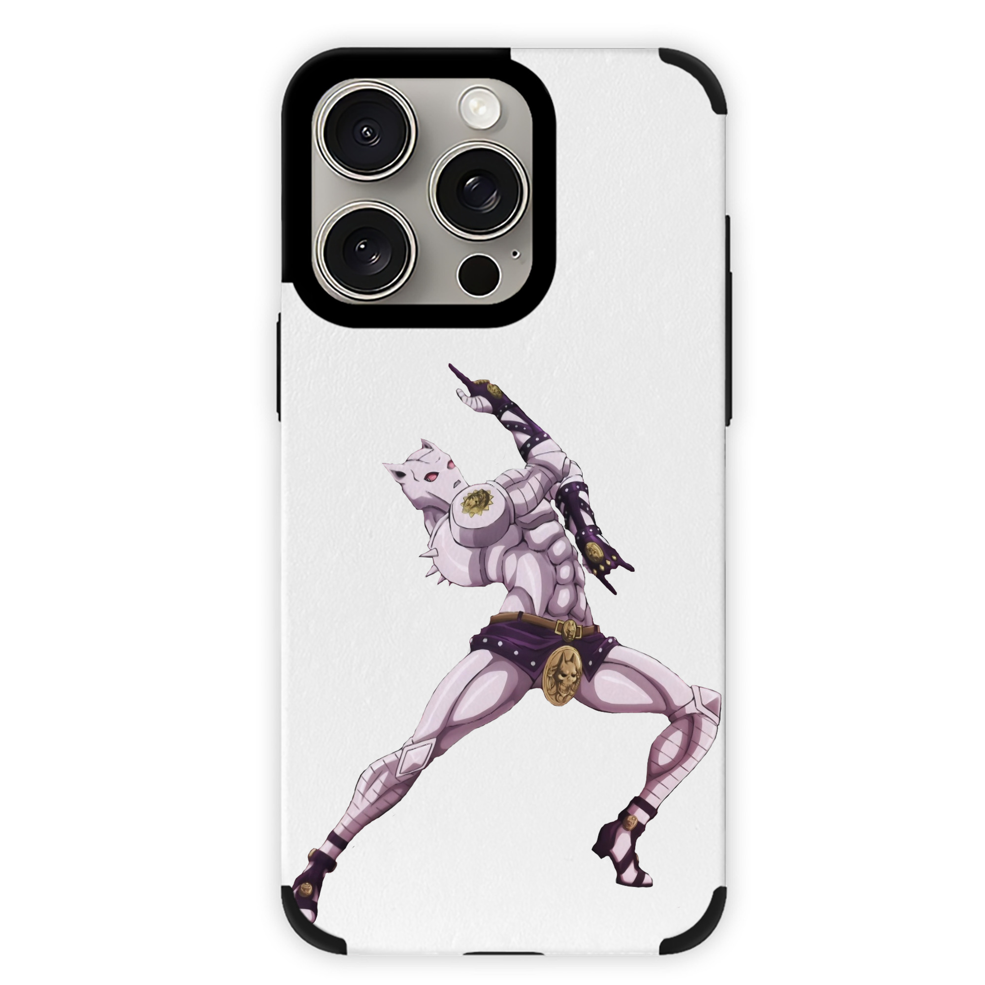 （画像用） ジョジョの奇妙な冒険 きら よしかげ JoJo's Bizarre Adventure Kira Yoshikage 【iPhone15ProMax対応】 PUレザー スマホケース 耐衝撃＆黄変防止