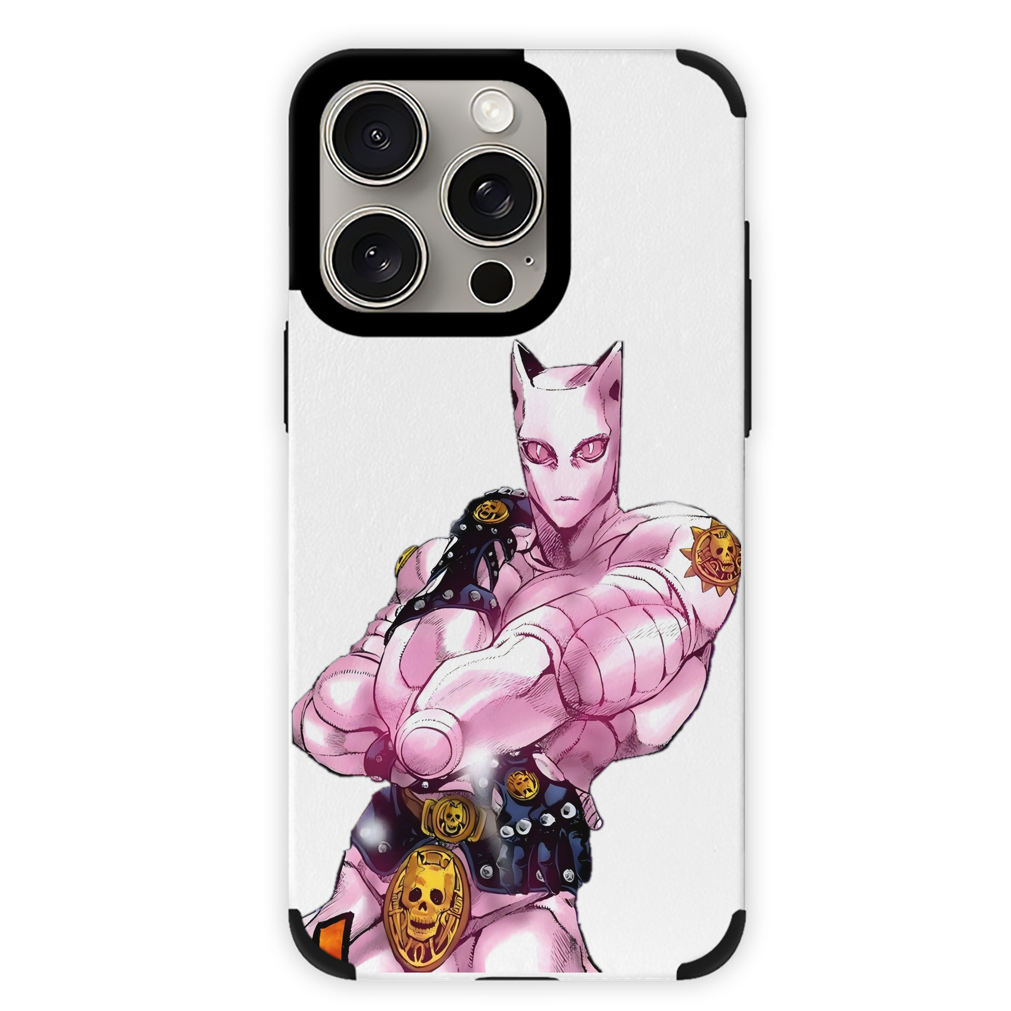 （画像用） ジョジョの奇妙な冒険 きら よしかげ JoJo's Bizarre Adventure Kira Yoshikage 【iPhone15ProMax対応】 PUレザー スマホケース 耐衝撃＆黄変防止