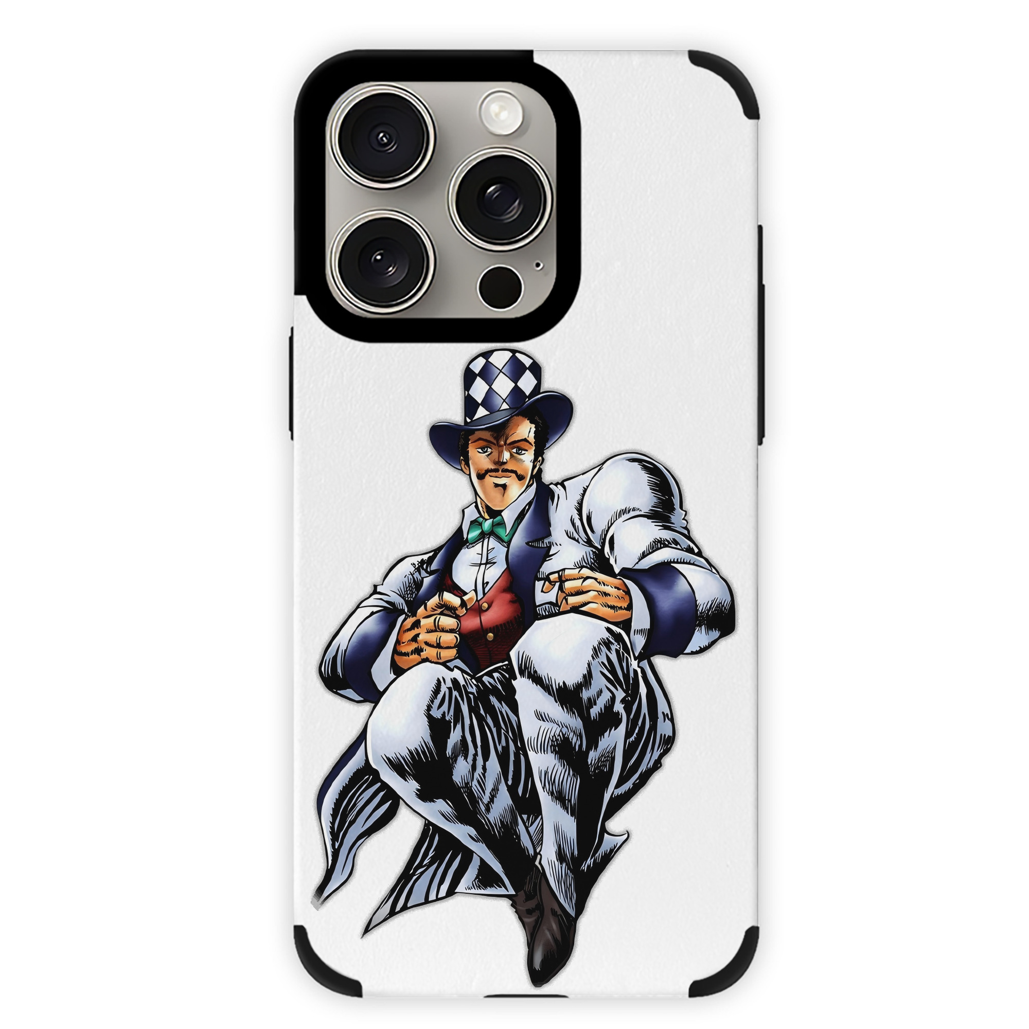 （画像用） ジョジョの奇妙な冒険 ウィル?アントニオ?ツェペリ JoJo's Bizarre Adventure Will Anthonio Zeppeli 【iPhone15ProMax対応】 PUレザー スマホケース 耐衝撃＆黄変防止