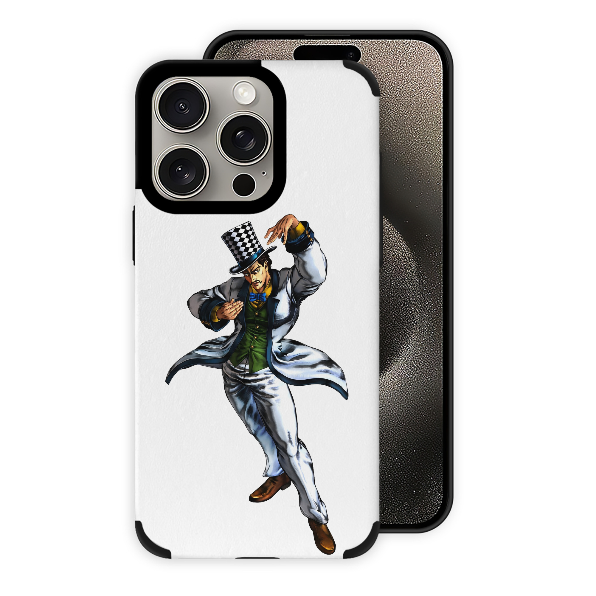 （画像用） ジョジョの奇妙な冒険 ウィル?アントニオ?ツェペリ JoJo's Bizarre Adventure Will Anthonio Zeppeli 【iPhone15ProMax対応】 PUレザー スマホケース 耐衝撃＆黄変防止