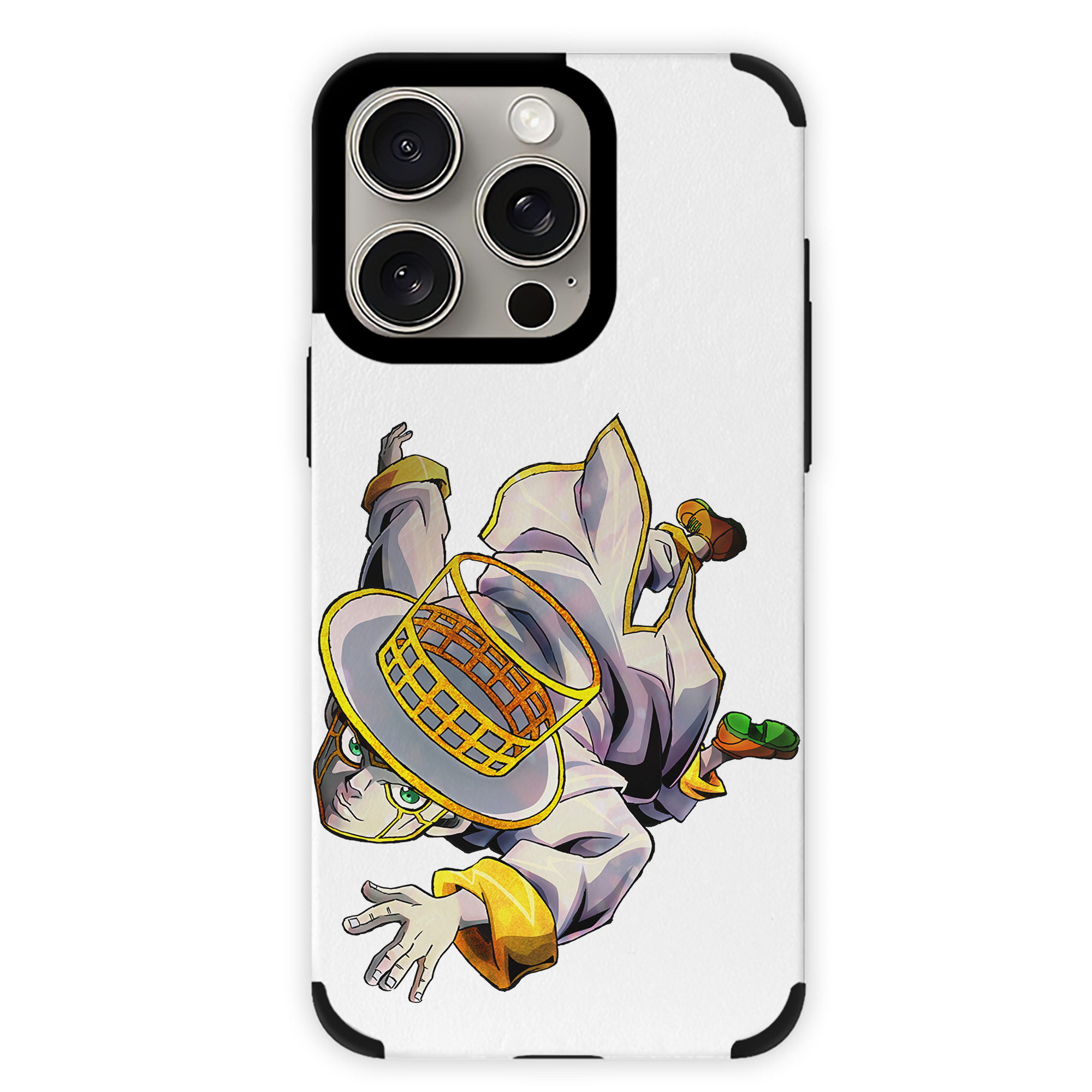 （画像用） ジョジョの奇妙な冒険 岸辺 露伴（きしべ ろはん） JoJo's Bizarre Adventure Rohan Kishibe 【iPhone15ProMax対応】 PUレザー スマホケース 耐衝撃＆黄変防止