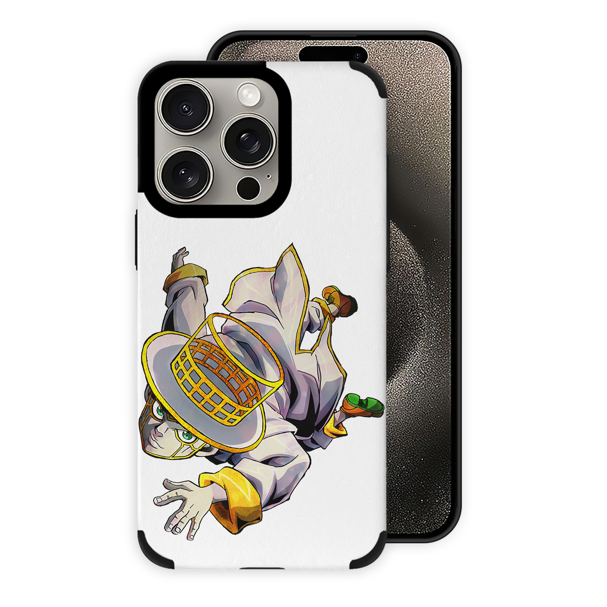 （画像用） ジョジョの奇妙な冒険 岸辺 露伴（きしべ ろはん） JoJo's Bizarre Adventure Rohan Kishibe 【iPhone15ProMax対応】 PUレザー スマホケース 耐衝撃＆黄変防止