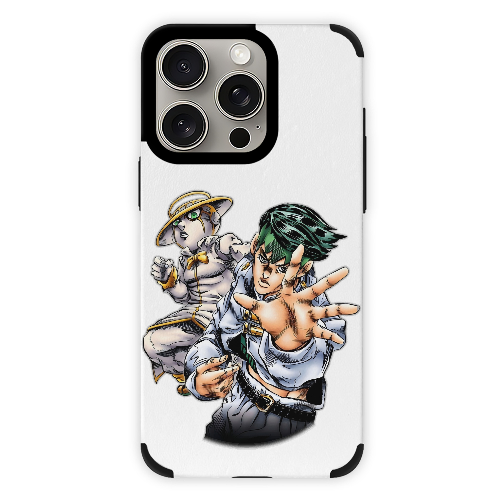 （画像用） ジョジョの奇妙な冒険 岸辺 露伴（きしべ ろはん） JoJo's Bizarre Adventure Rohan Kishibe 【iPhone15ProMax対応】 PUレザー スマホケース 耐衝撃＆黄変防止