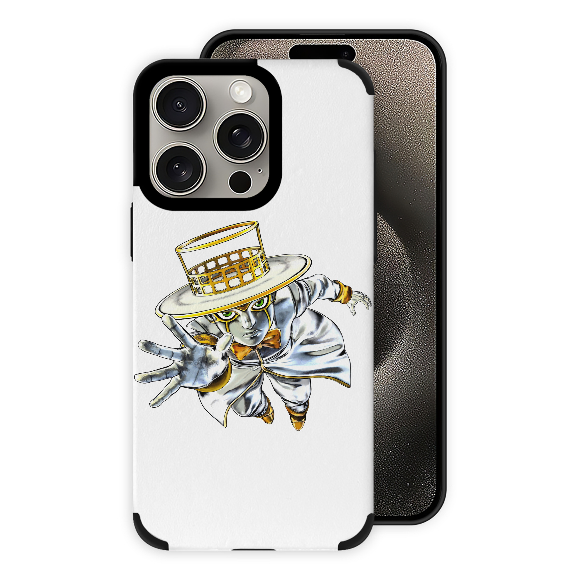 （画像用） ジョジョの奇妙な冒険 岸辺 露伴（きしべ ろはん） JoJo's Bizarre Adventure Rohan Kishibe 【iPhone15ProMax対応】 PUレザー スマホケース 耐衝撃＆黄変防止