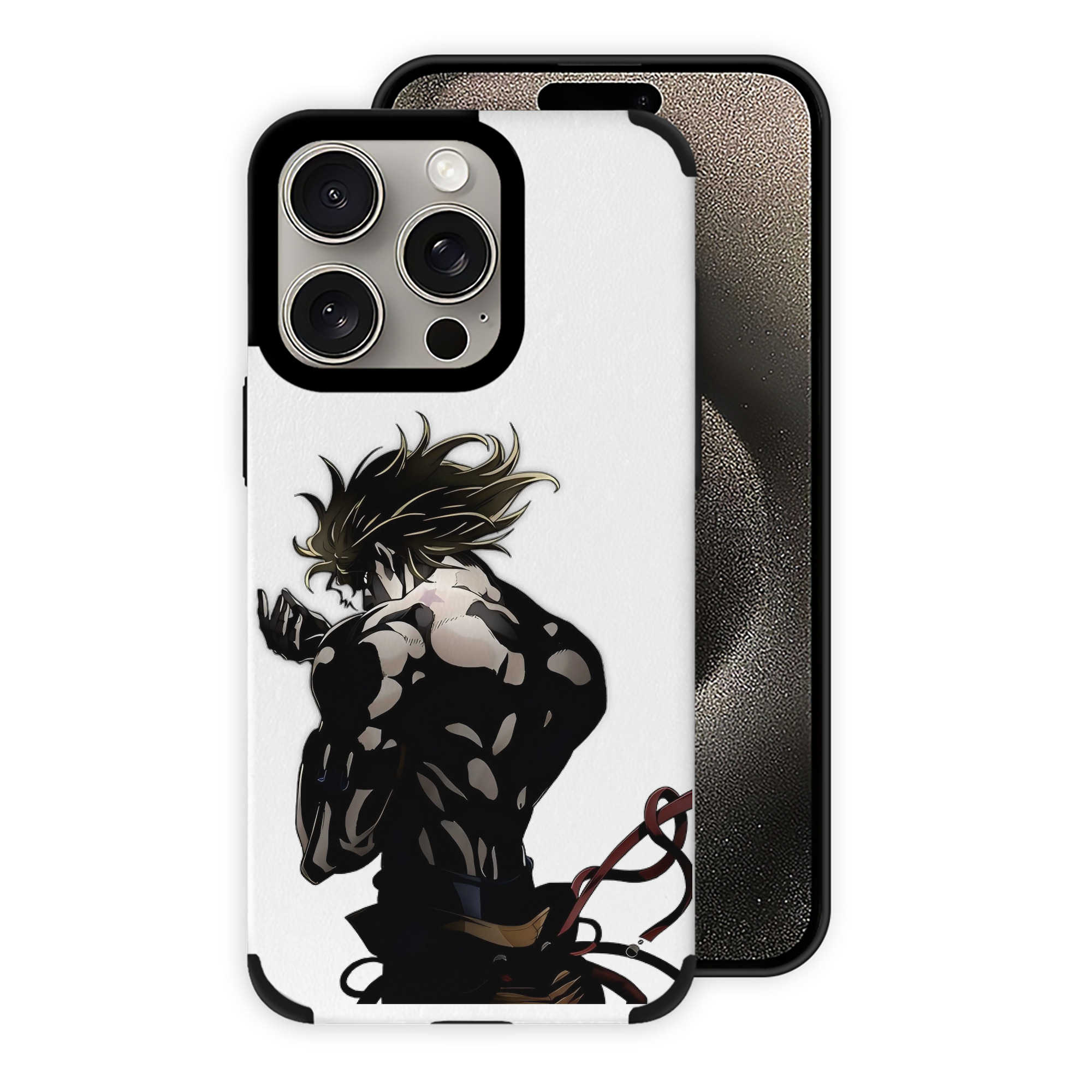 （画像用） ジョジョの奇妙な冒険 ディオ?ブランドー JoJo's Bizarre Adventure Dio Brando 【iPhone15ProMax対応】 PUレザー スマホケース 耐衝撃＆黄変防止