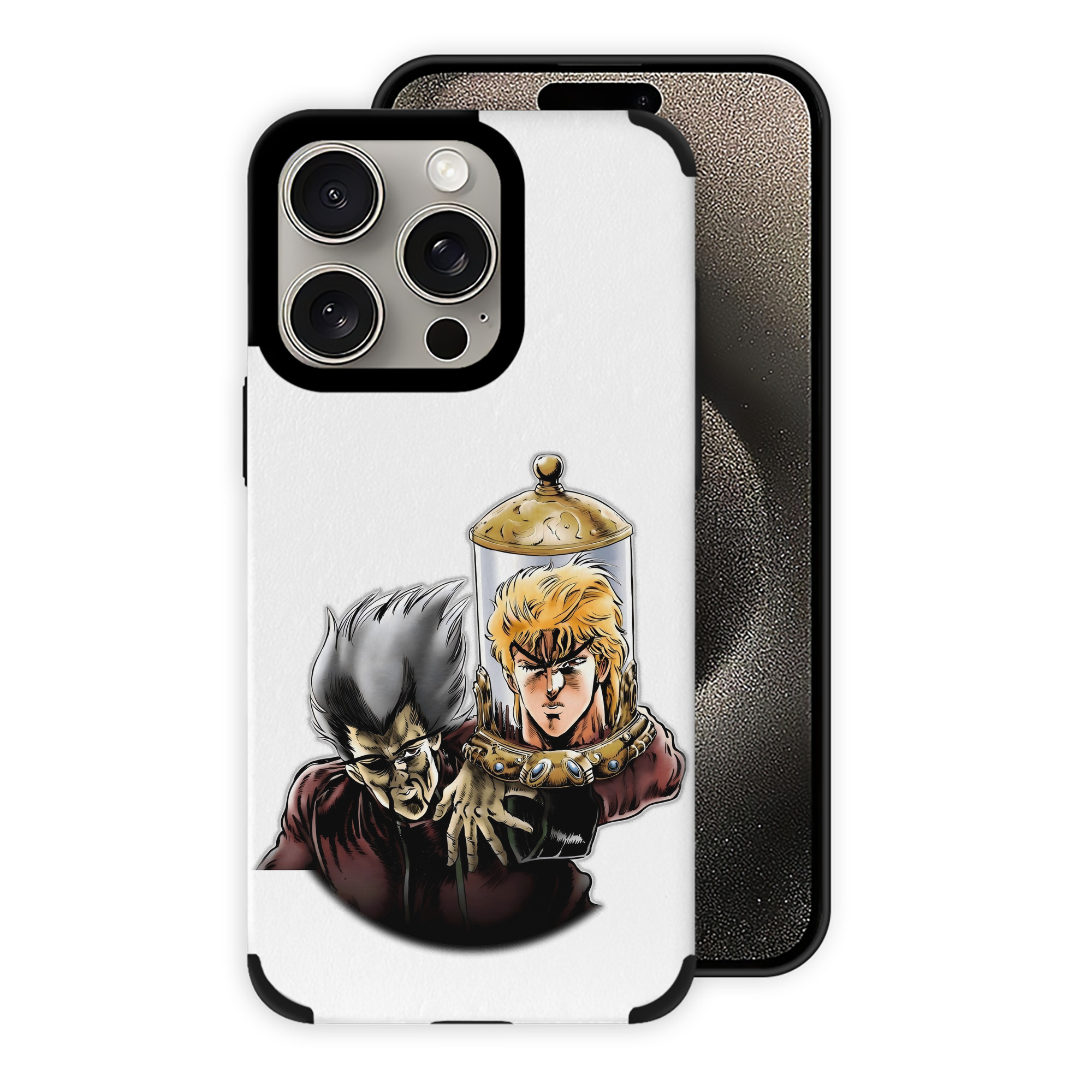 （画像用） ジョジョの奇妙な冒険 ディオ?ブランドー JoJo's Bizarre Adventure Dio Brando 【iPhone15ProMax対応】 PUレザー スマホケース 耐衝撃＆黄変防止