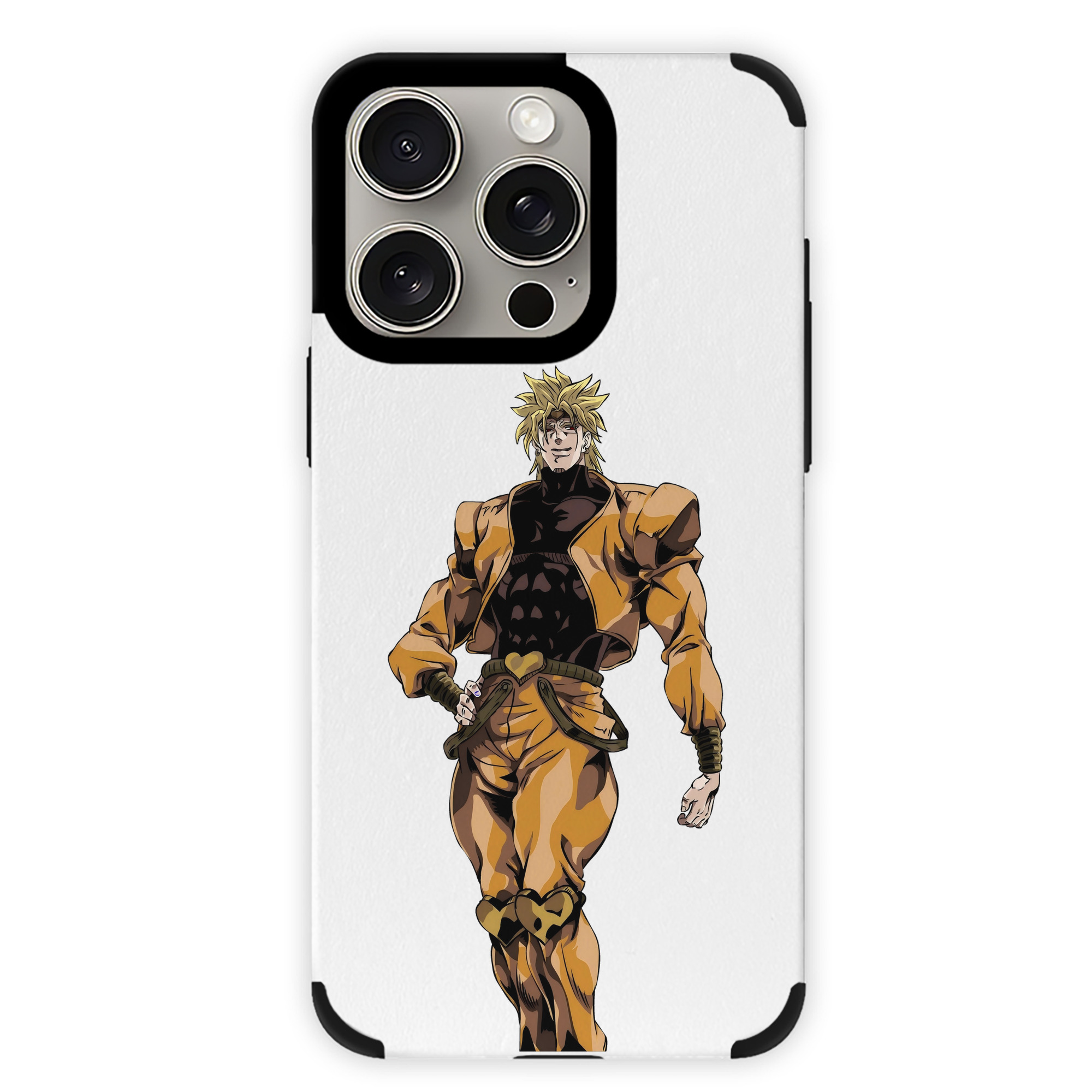 （画像用） ジョジョの奇妙な冒険 ディオ?ブランドー JoJo's Bizarre Adventure Dio Brando 【iPhone15ProMax対応】 PUレザー スマホケース 耐衝撃＆黄変防止