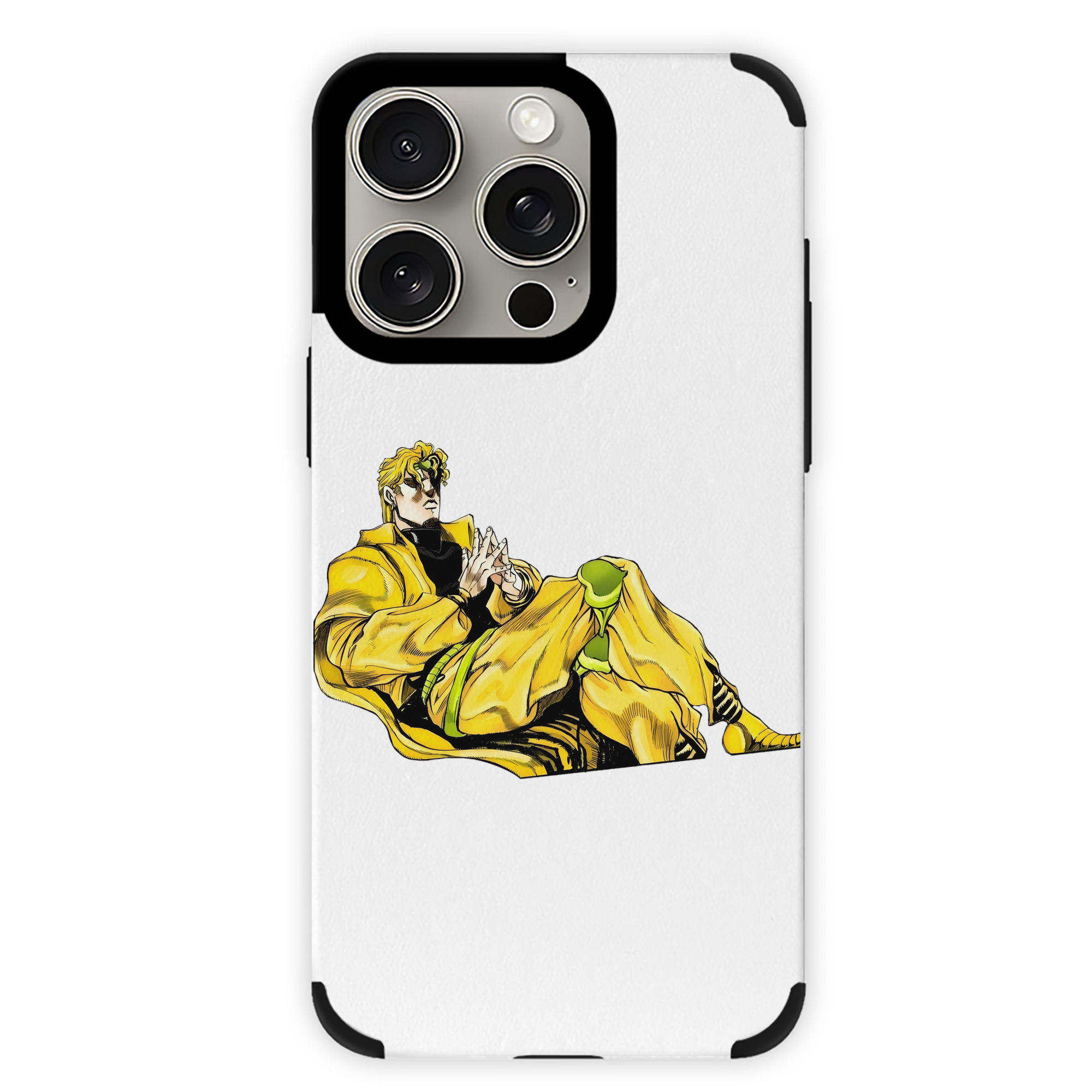 （画像用） ジョジョの奇妙な冒険 ディオ?ブランドー JoJo's Bizarre Adventure Dio Brando 【iPhone15ProMax対応】 PUレザー スマホケース 耐衝撃＆黄変防止