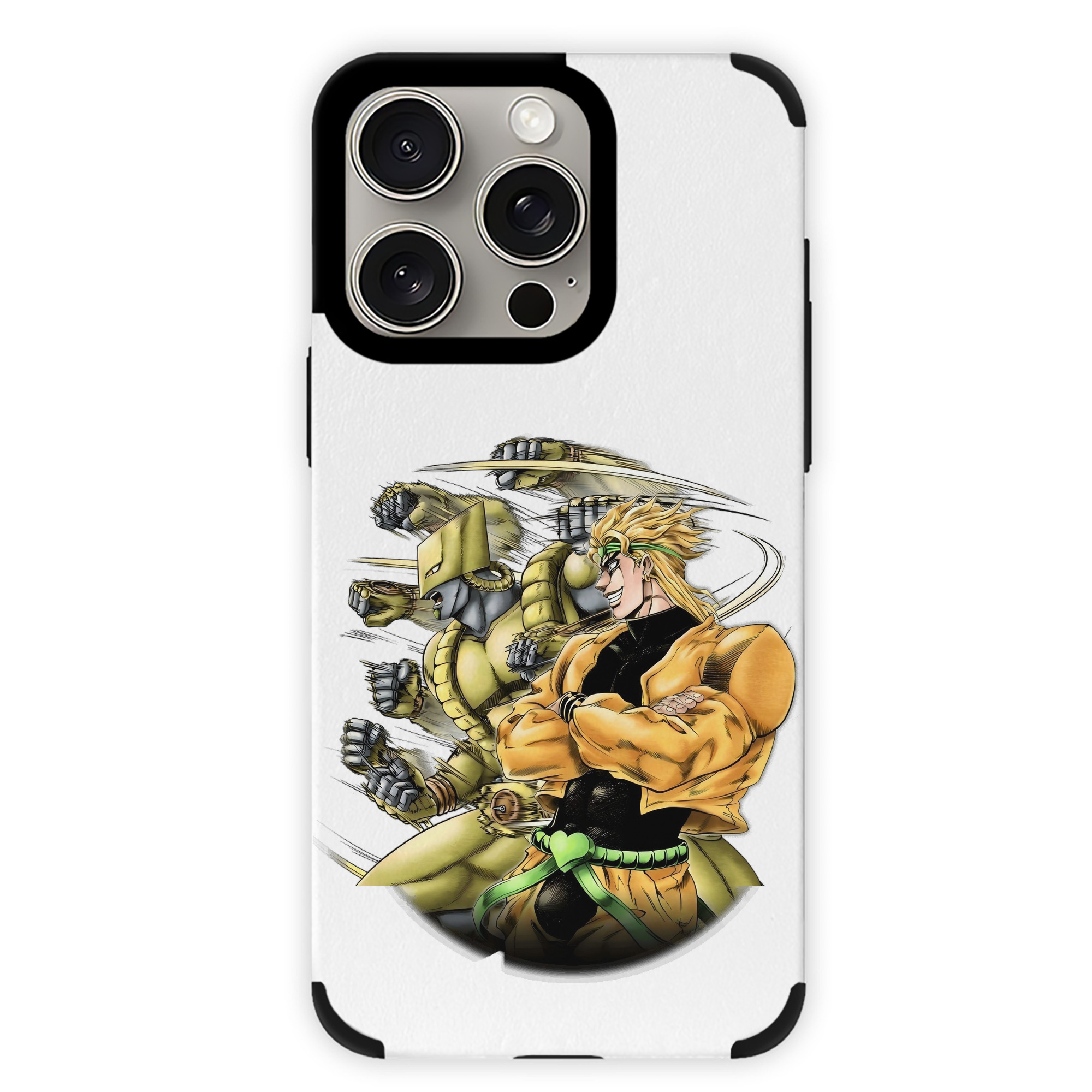 （画像用） ジョジョの奇妙な冒険 ディオ?ブランドー JoJo's Bizarre Adventure Dio Brando 【iPhone15ProMax対応】 PUレザー スマホケース 耐衝撃＆黄変防止