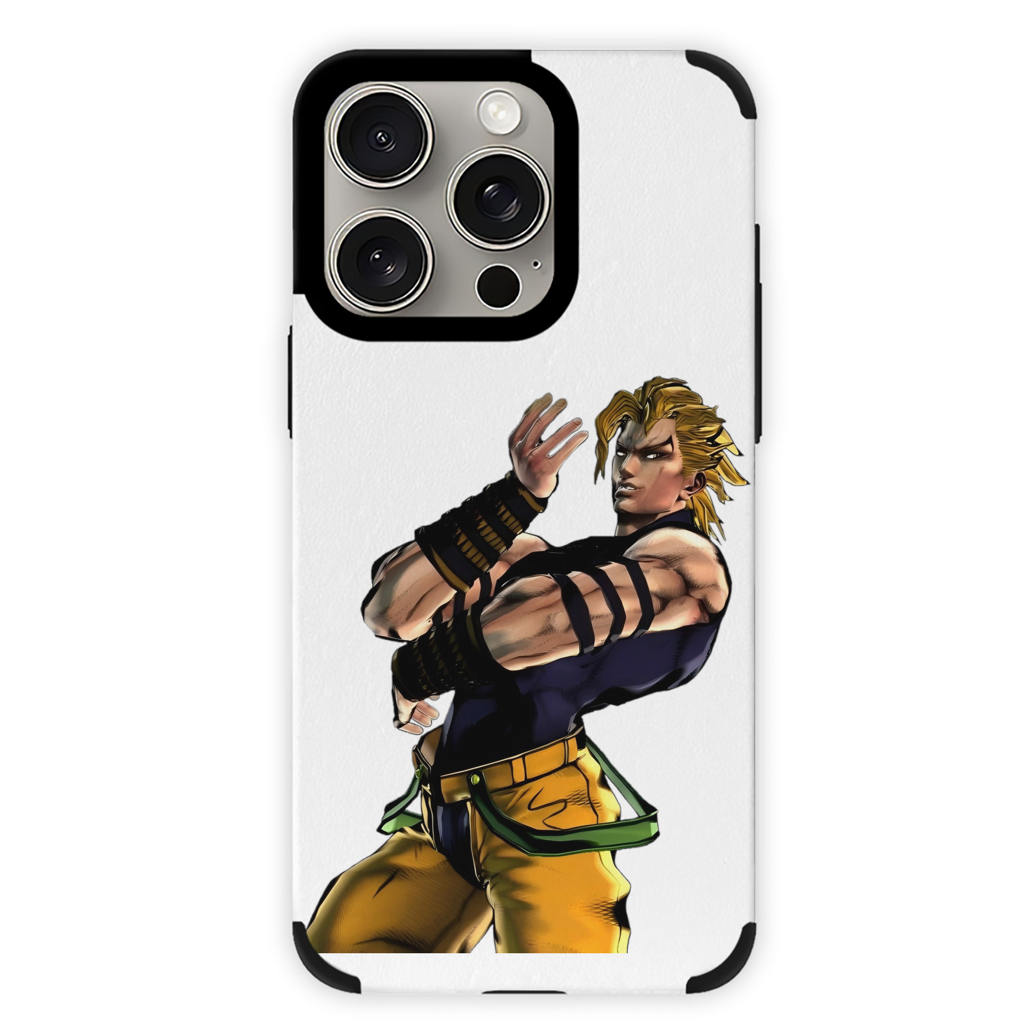 （画像用） ジョジョの奇妙な冒険 ディオ?ブランドー JoJo's Bizarre Adventure Dio Brando 【iPhone15ProMax対応】 PUレザー スマホケース 耐衝撃＆黄変防止