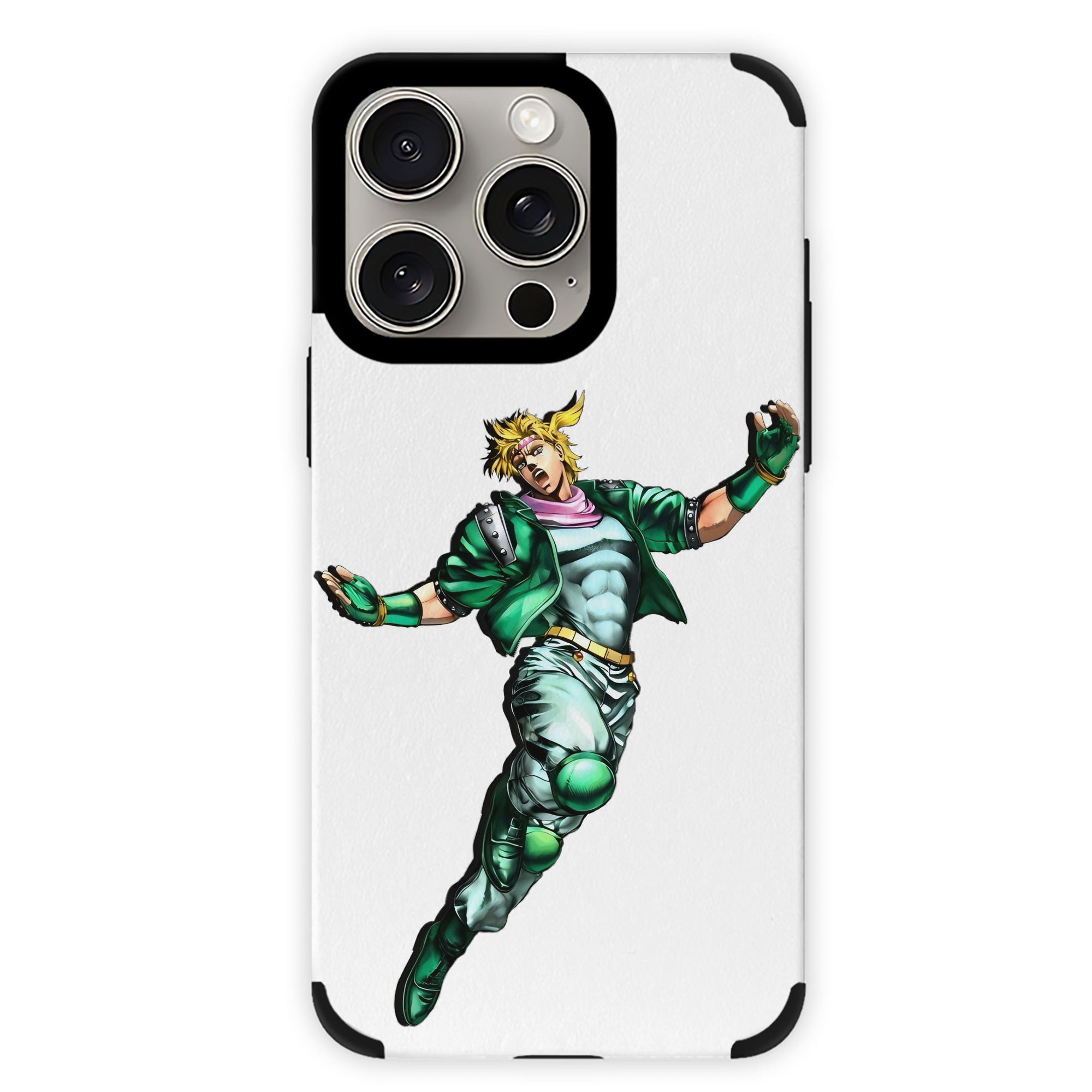 （画像用） ジョジョの奇妙な冒険 ディオ?ブランドー JoJo's Bizarre Adventure Dio Brando 【iPhone15ProMax対応】 PUレザー スマホケース 耐衝撃＆黄変防止
