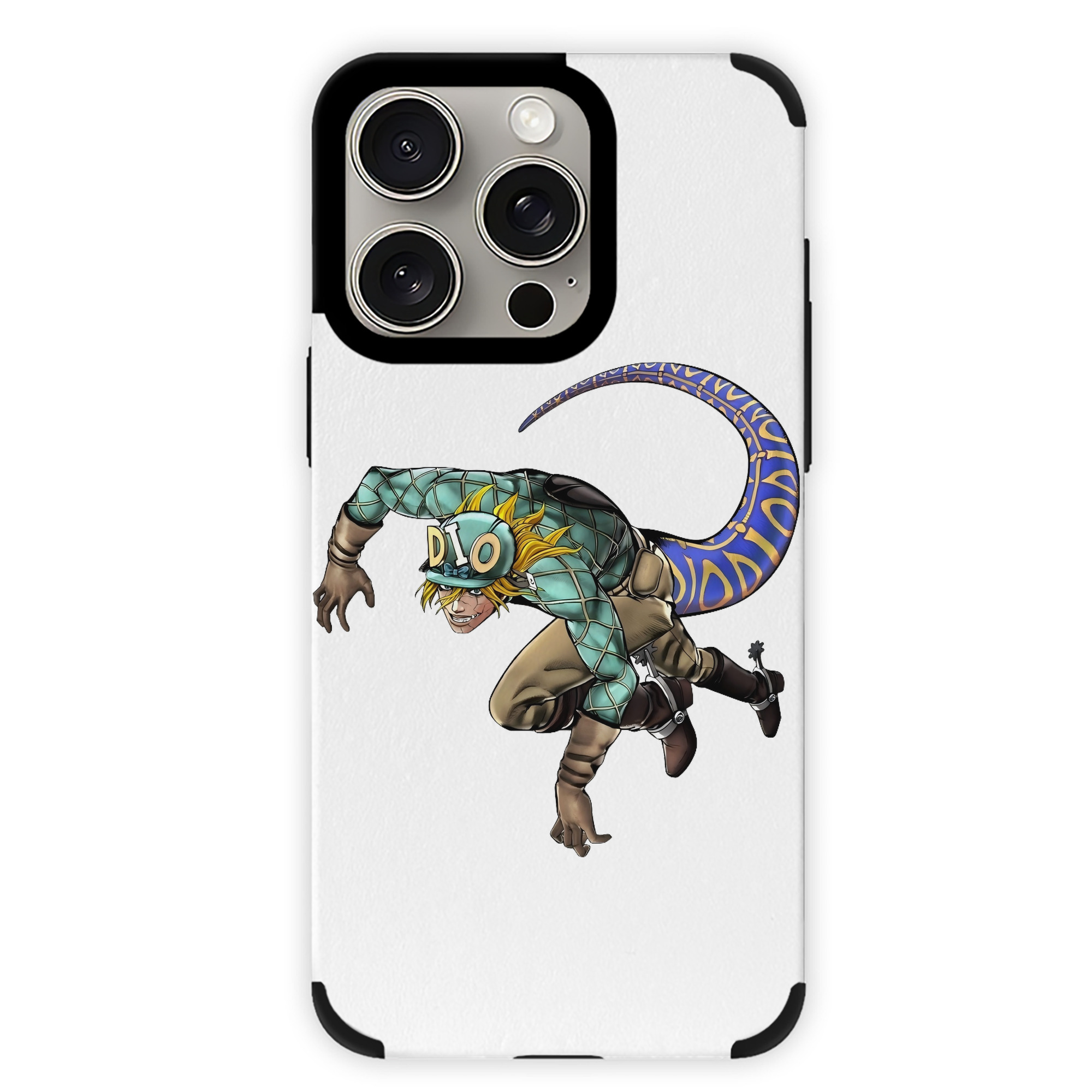 （画像用） ジョジョの奇妙な冒険 ディオ?ブランドー JoJo's Bizarre Adventure Dio Brando 【iPhone15ProMax対応】 PUレザー スマホケース 耐衝撃＆黄変防止