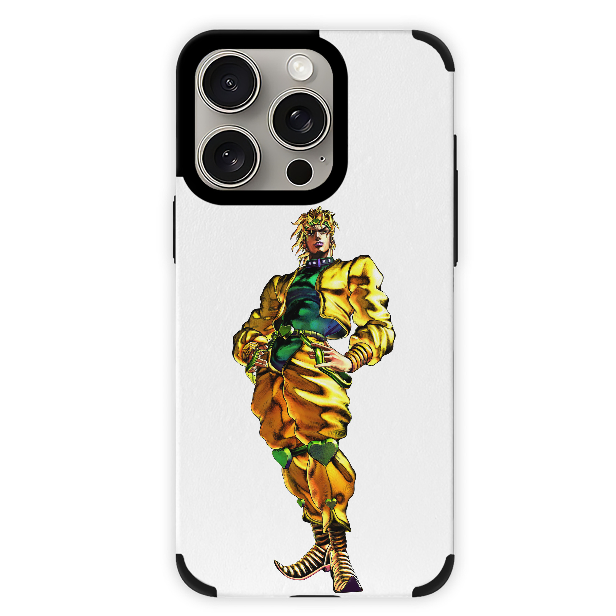 （画像用） ジョジョの奇妙な冒険 ディオ?ブランドー JoJo's Bizarre Adventure Dio Brando 【iPhone15ProMax対応】 PUレザー スマホケース 耐衝撃＆黄変防止
