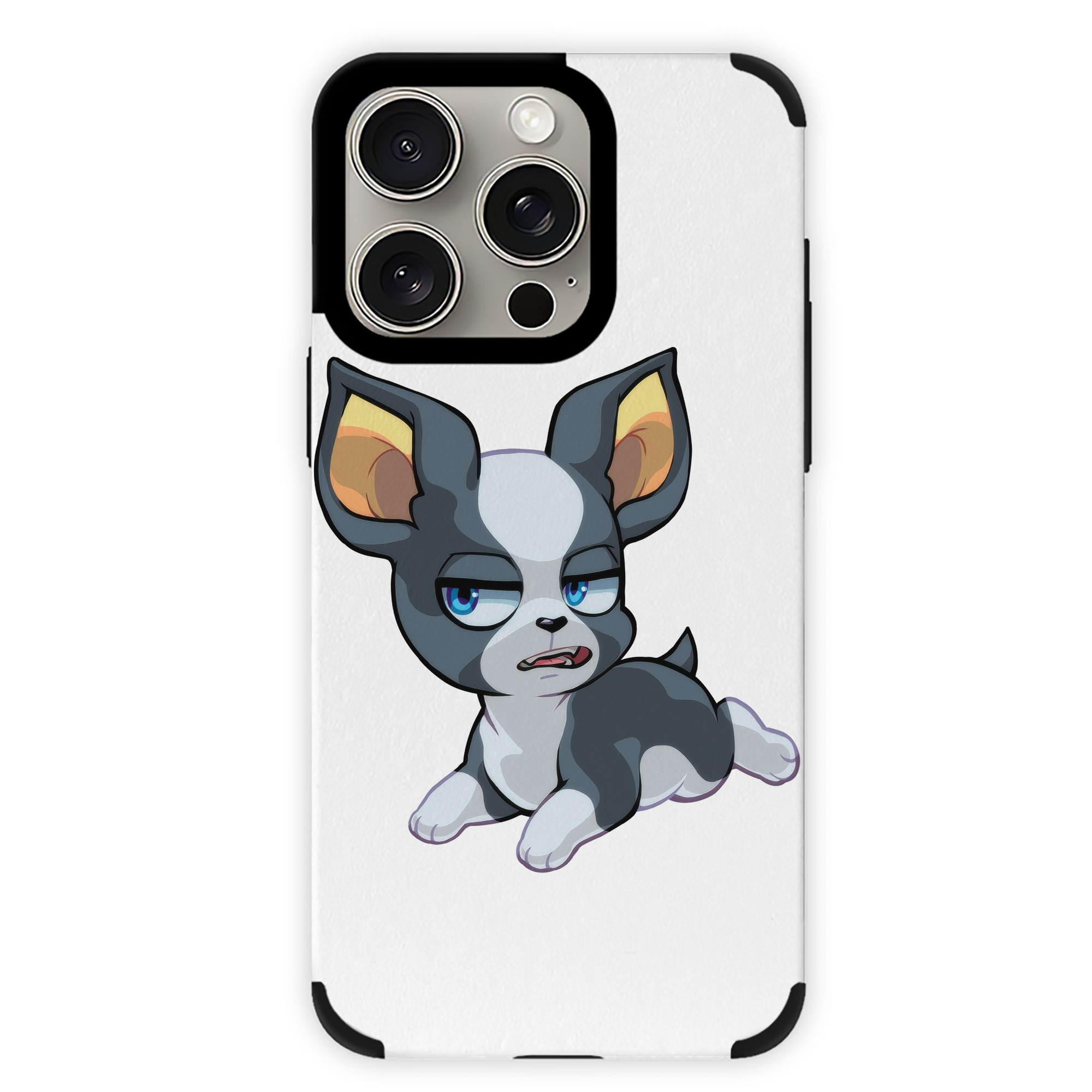（画像用） ジョジョの奇妙な冒険 イギー JoJo's Bizarre Adventure Iggy 【iPhone15ProMax対応】 PUレザー スマホケース 耐衝撃＆黄変防止