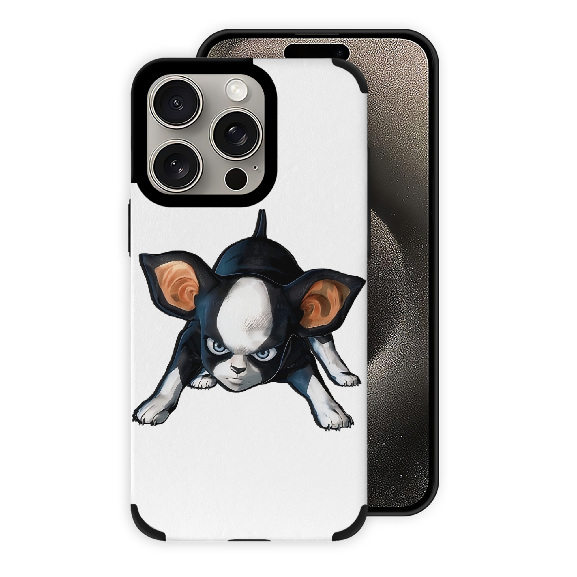 （画像用） ジョジョの奇妙な冒険 イギー JoJo's Bizarre Adventure Iggy 【iPhone15ProMax対応】 PUレザー スマホケース 耐衝撃＆黄変防止