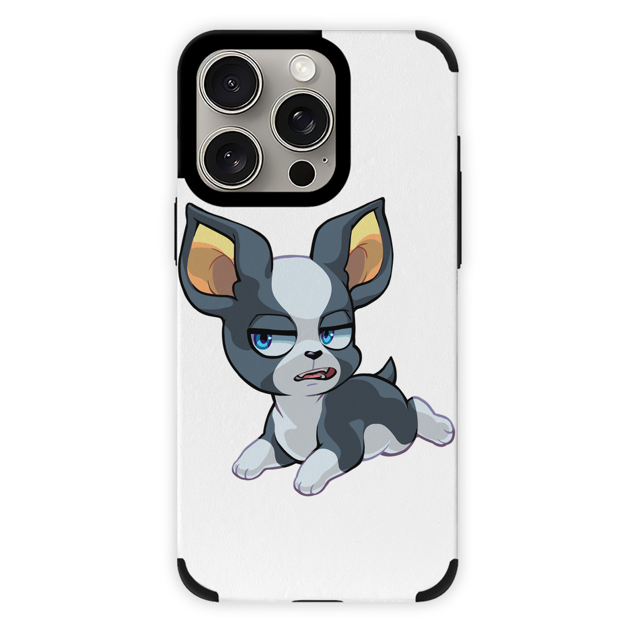（画像用） ジョジョの奇妙な冒険 イギー JoJo's Bizarre Adventure Iggy 【iPhone15ProMax対応】 PUレザー スマホケース 耐衝撃＆黄変防止