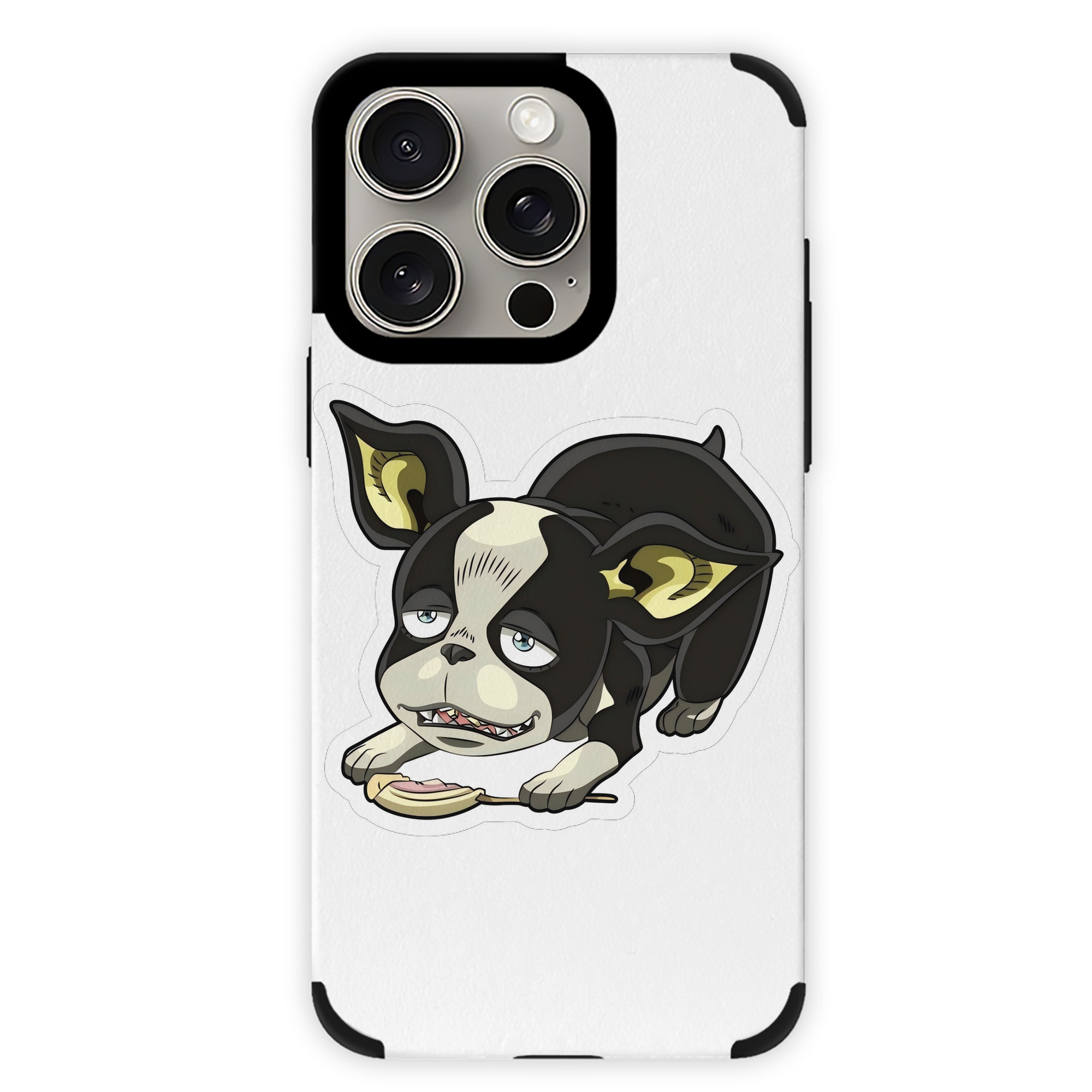 （画像用） ジョジョの奇妙な冒険 イギー JoJo's Bizarre Adventure Iggy 【iPhone15ProMax対応】 PUレザー スマホケース 耐衝撃＆黄変防止
