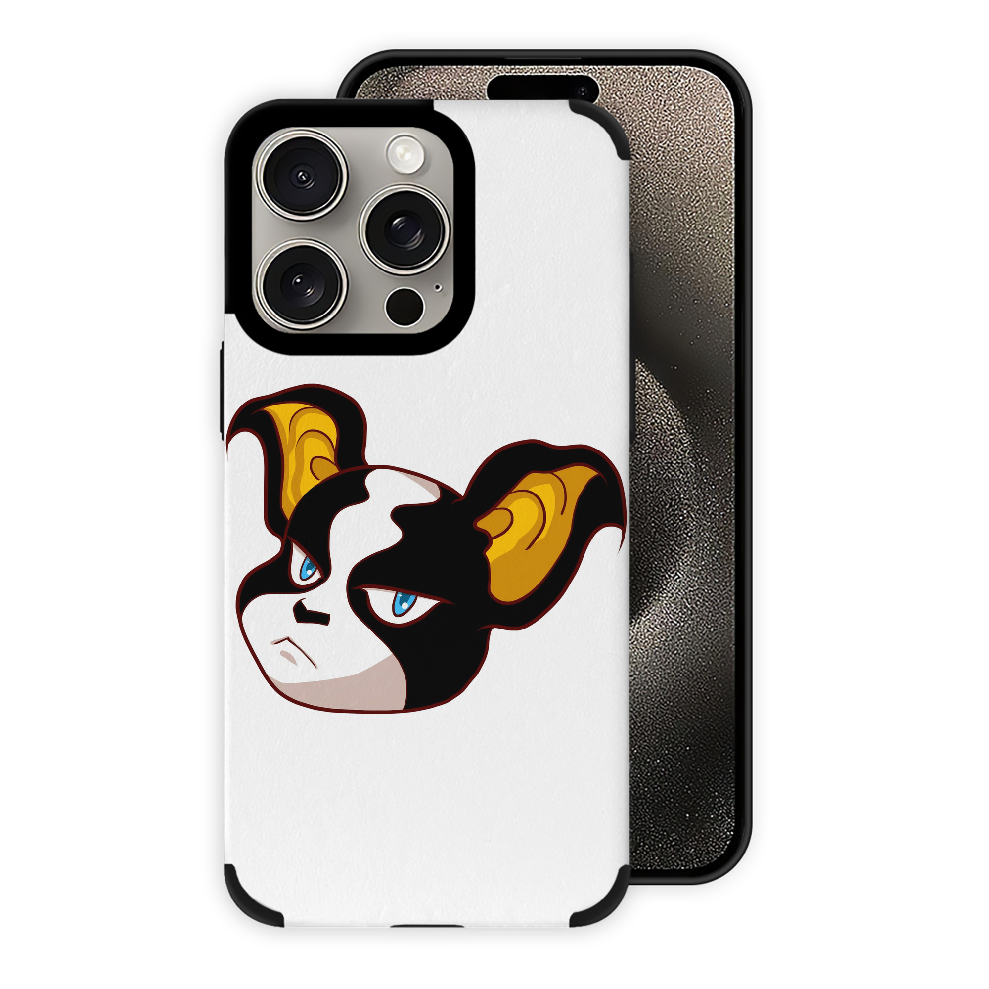 （画像用） ジョジョの奇妙な冒険 イギー JoJo's Bizarre Adventure Iggy 【iPhone15ProMax対応】 PUレザー スマホケース 耐衝撃＆黄変防止