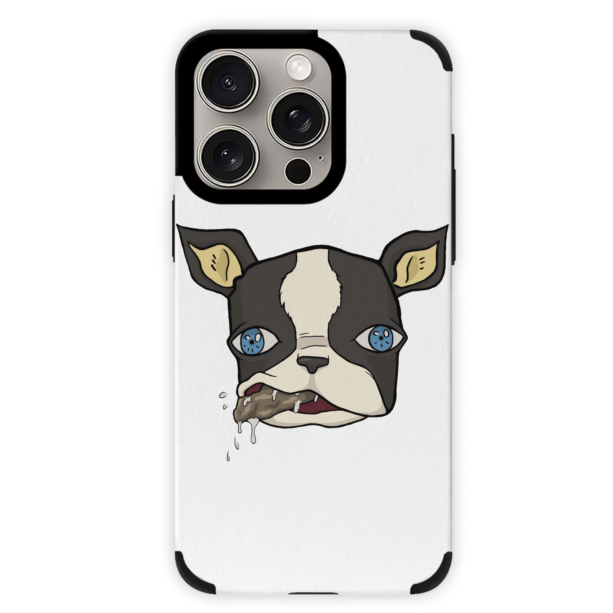 （画像用） ジョジョの奇妙な冒険 イギー JoJo's Bizarre Adventure Iggy 【iPhone15ProMax対応】 PUレザー スマホケース 耐衝撃＆黄変防止