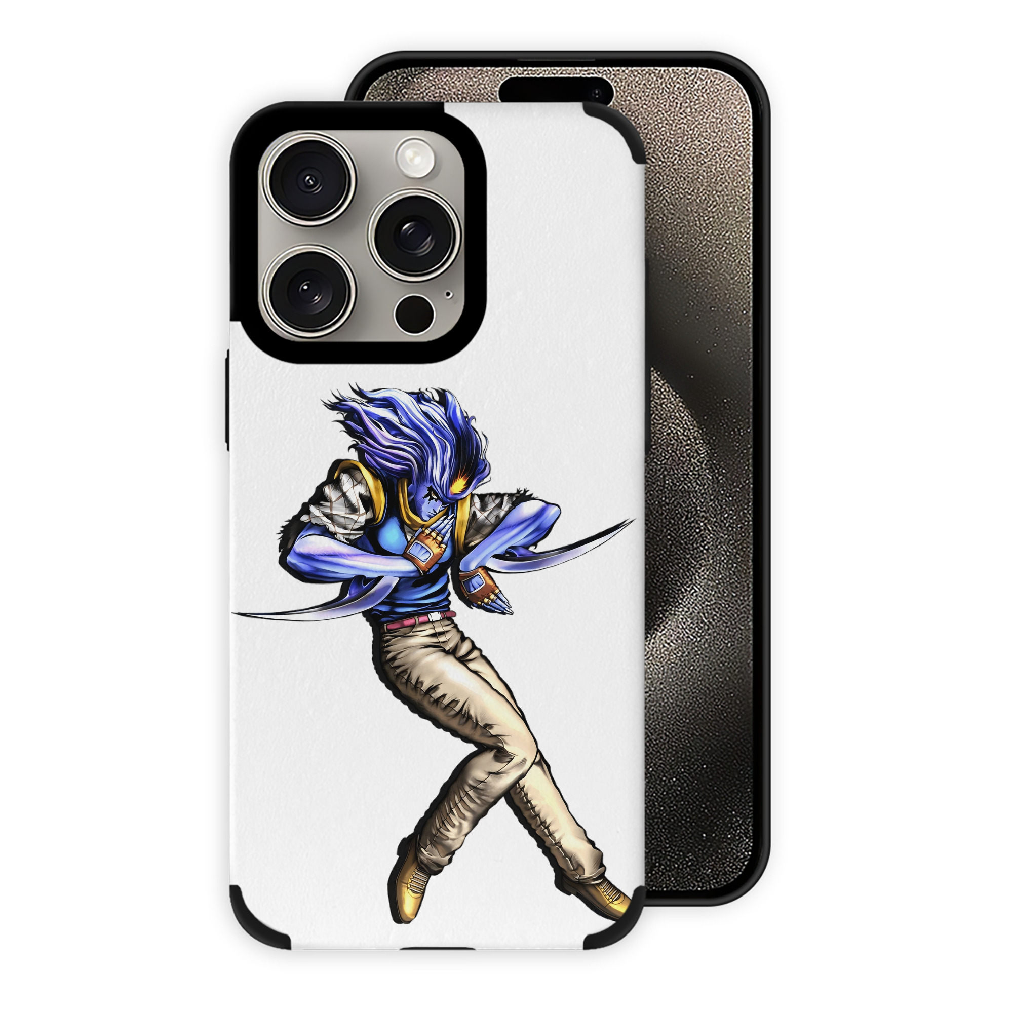 （画像用） ジョジョの奇妙な冒険 JoJo's Bizarre Adventure 【iPhone15ProMax対応】 PUレザー スマホケース 耐衝撃＆黄変防止