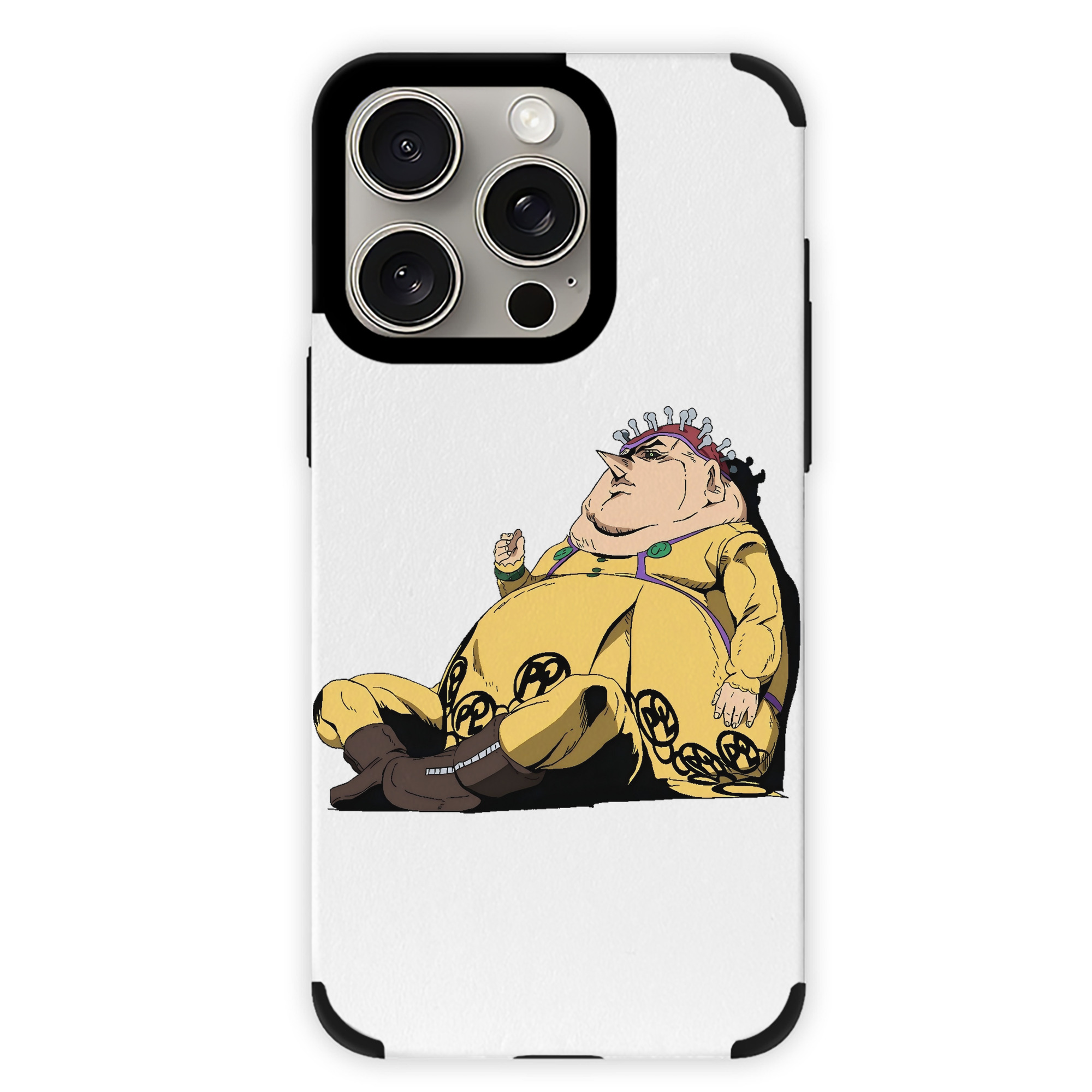（画像用） ジョジョの奇妙な冒険 ポルポ JoJo's Bizarre Adventure Polpo 【iPhone15ProMax対応】 PUレザー スマホケース 耐衝撃＆黄変防止